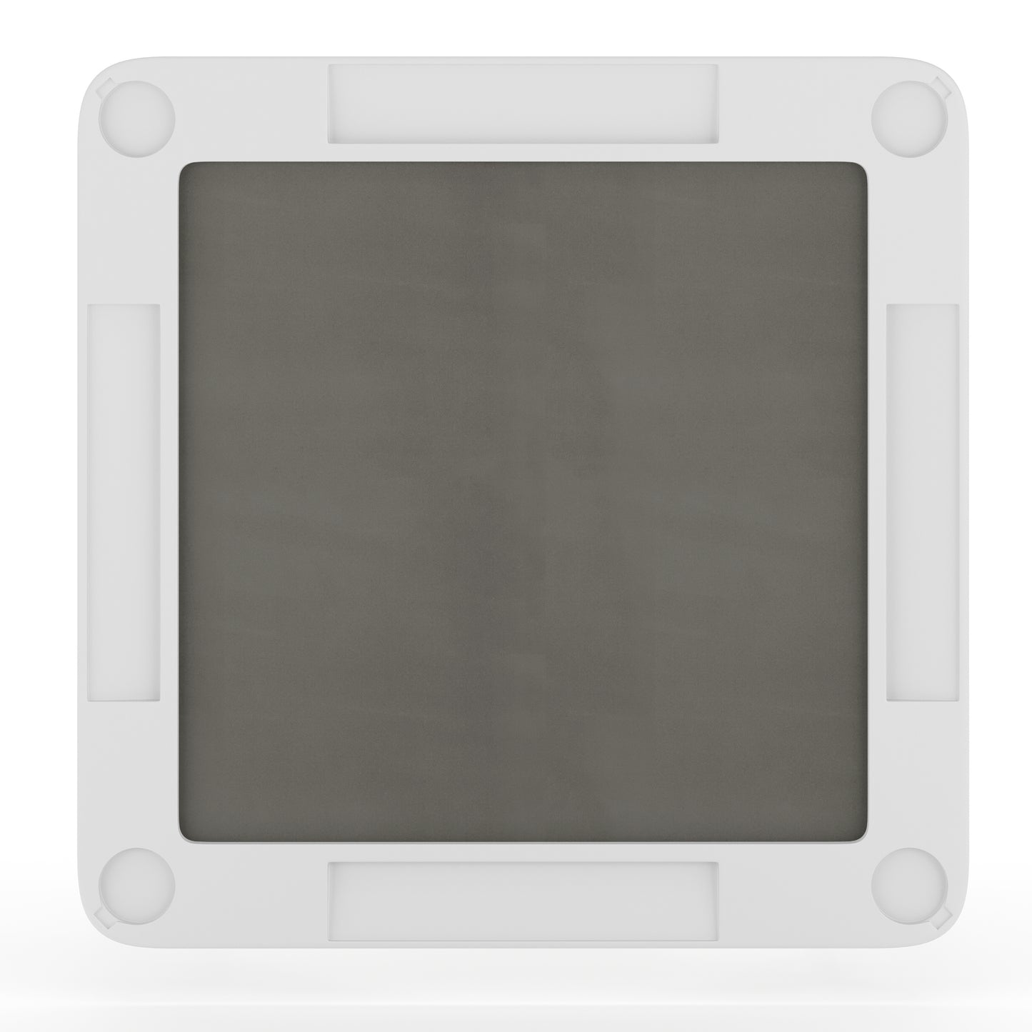 Silas 34.5" Square 4-Player White Folding Card Game Table with Gray Playing Surface and Cup Holders White Top/Gray Felt Surface DAD-MJZ-88-WHGY-GG