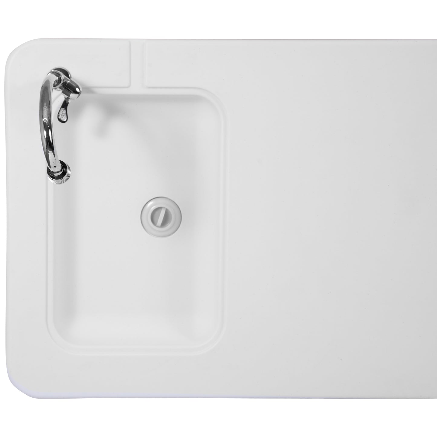 Wesley 4-Foot Portable Fish Cleaning Table / Outdoor Camping Table and Sink Granite White