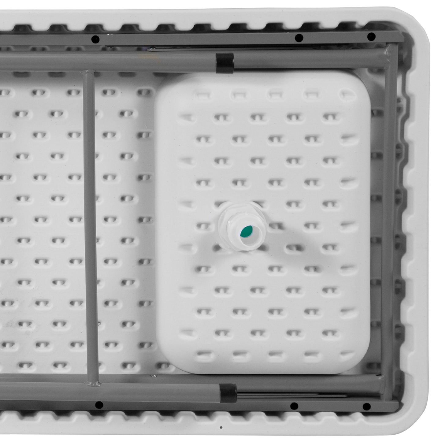 Wesley 4-Foot Portable Fish Cleaning Table / Outdoor Camping Table and Sink Granite White
