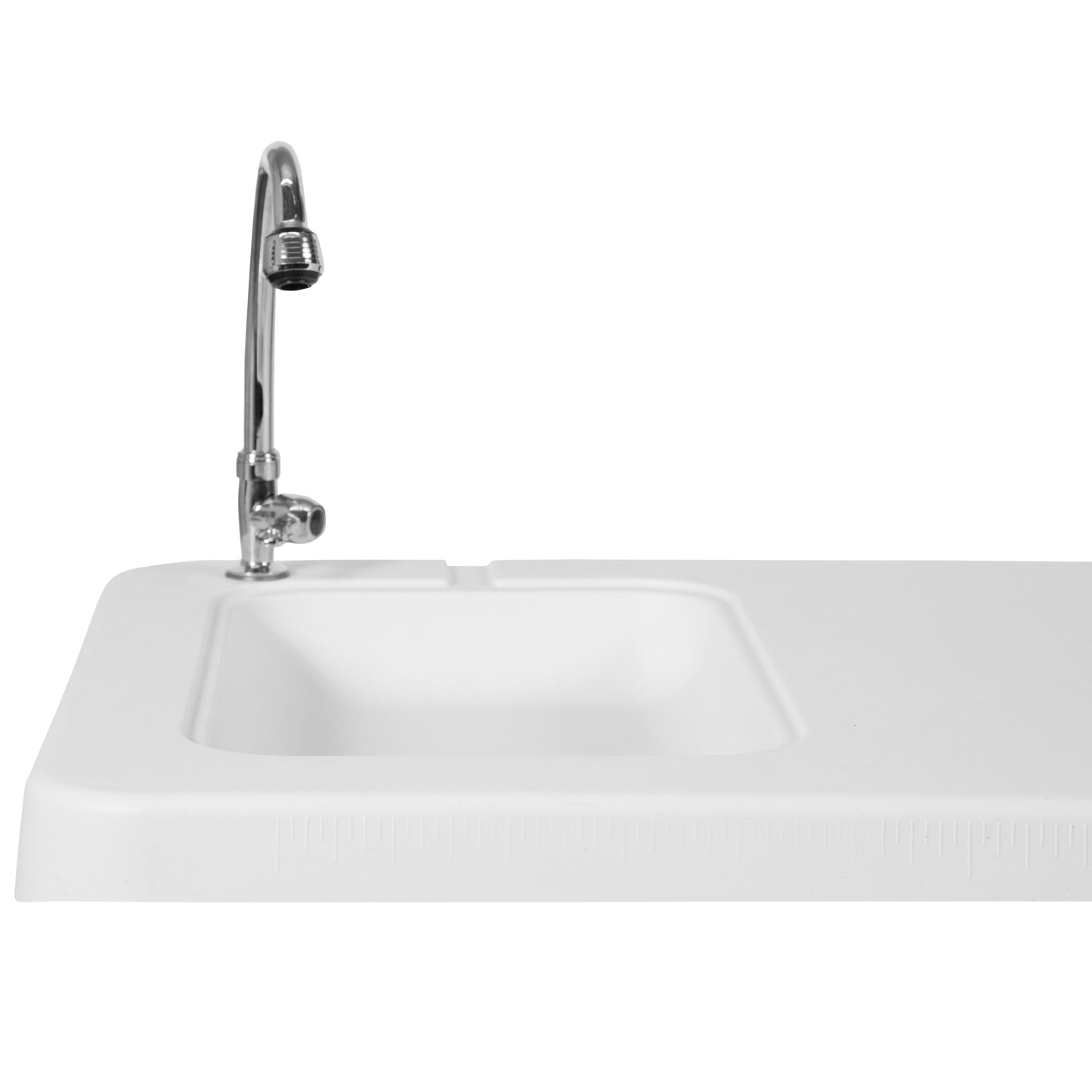 Wesley 4-Foot Portable Fish Cleaning Table / Outdoor Camping Table and Sink Granite White