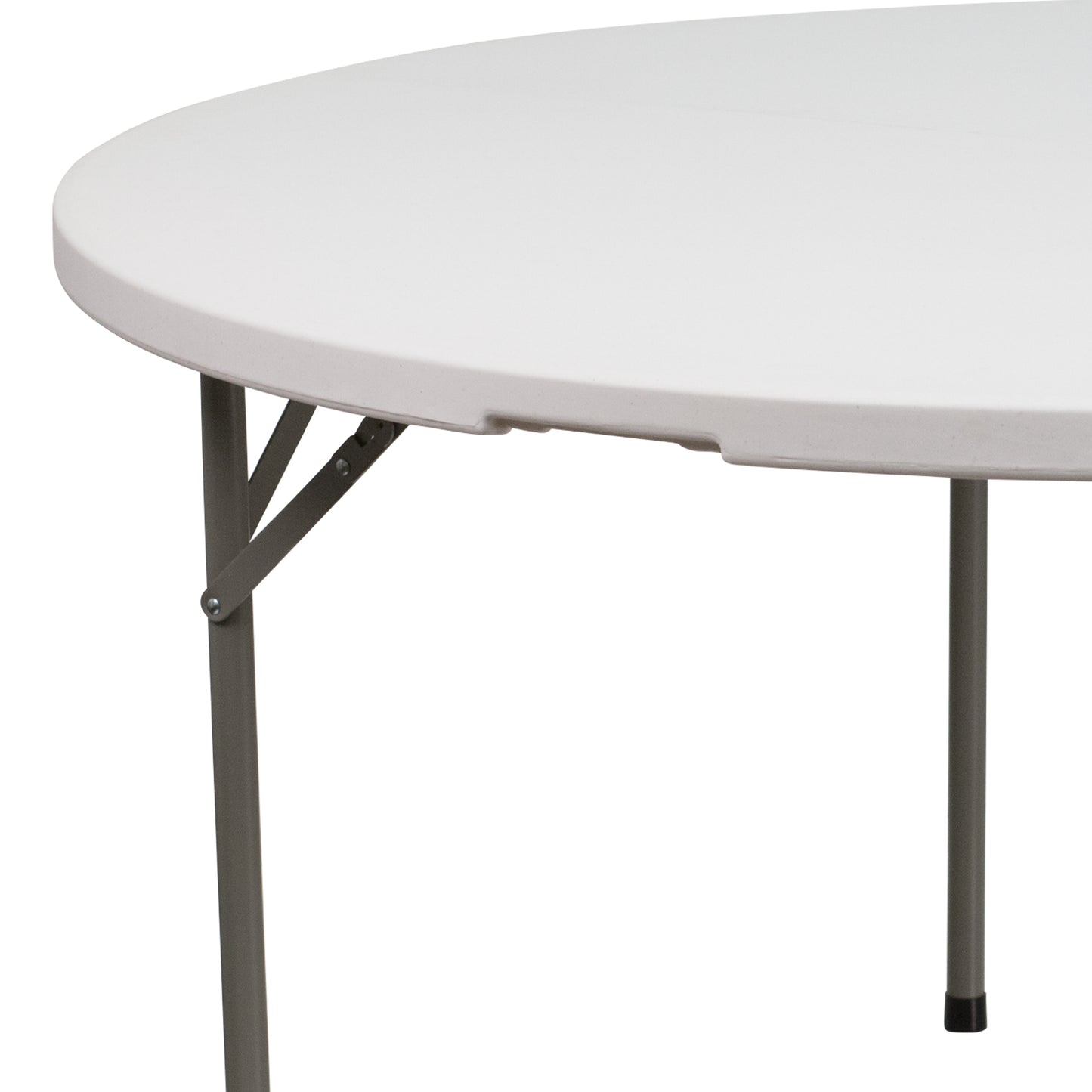 Elon 5-Foot Round Granite White Plastic Folding Table Granite White
