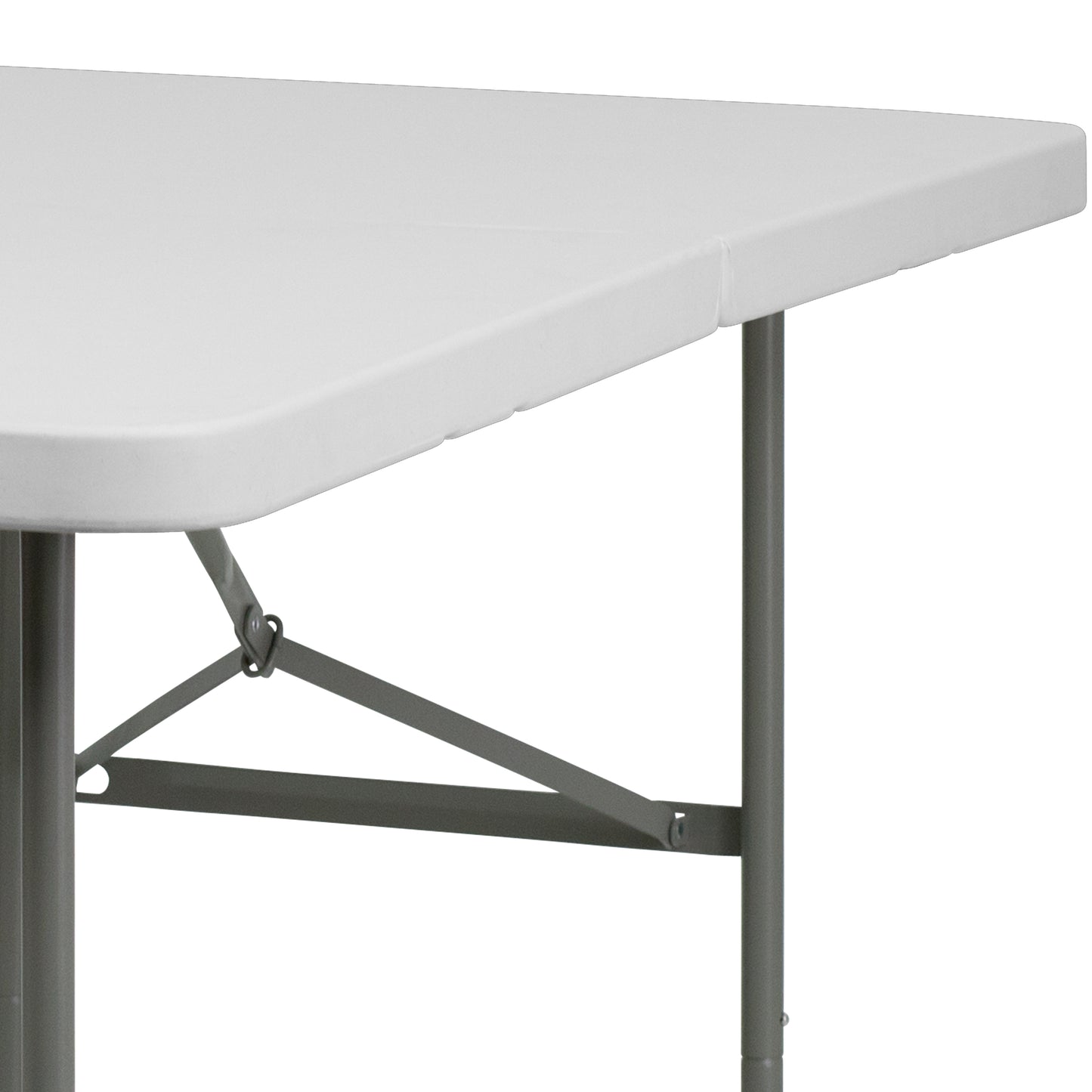Elon 5-Foot Bi-Fold Granite White Plastic Folding Table Granite White