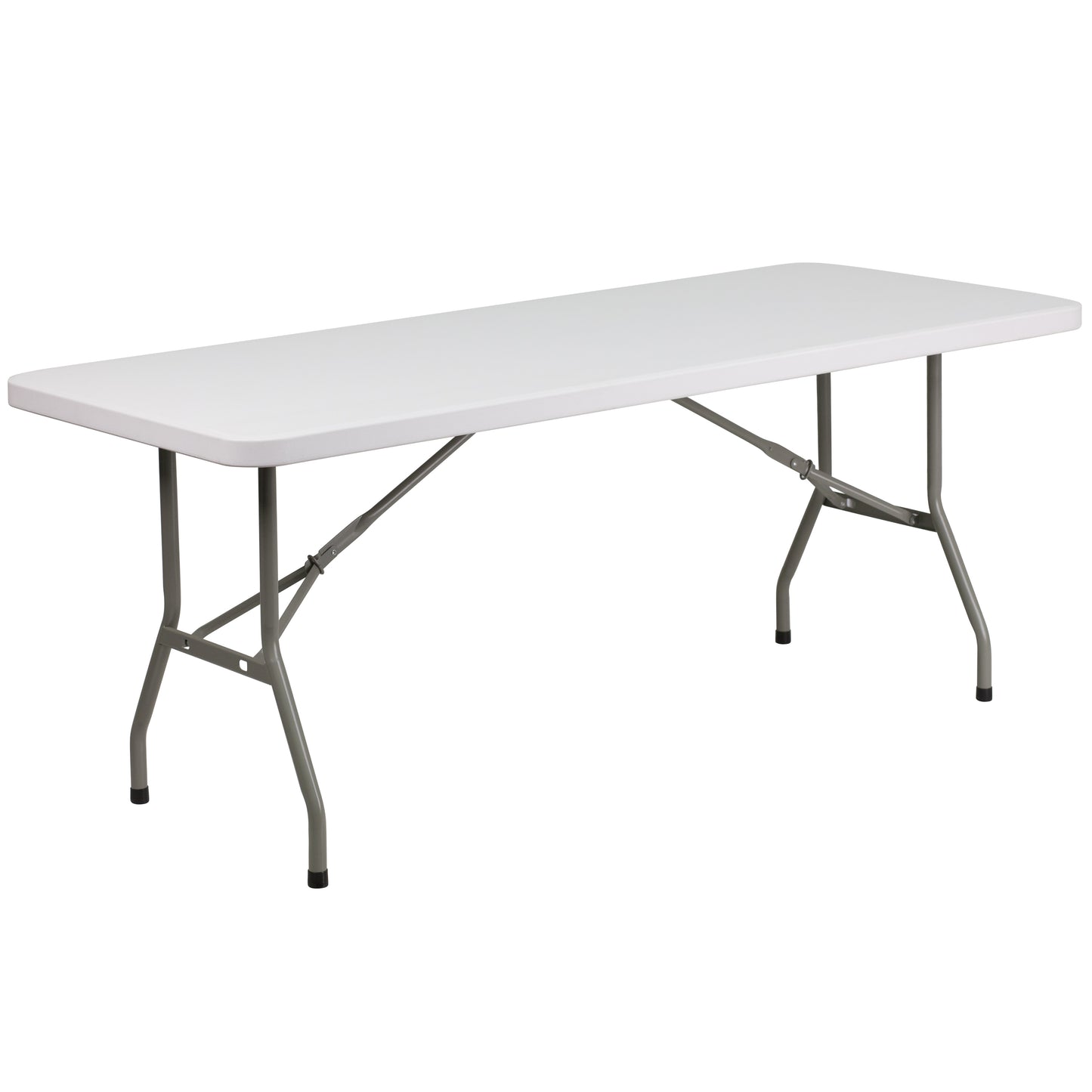 Elon 6-Foot Granite White Plastic Folding Table Granite White