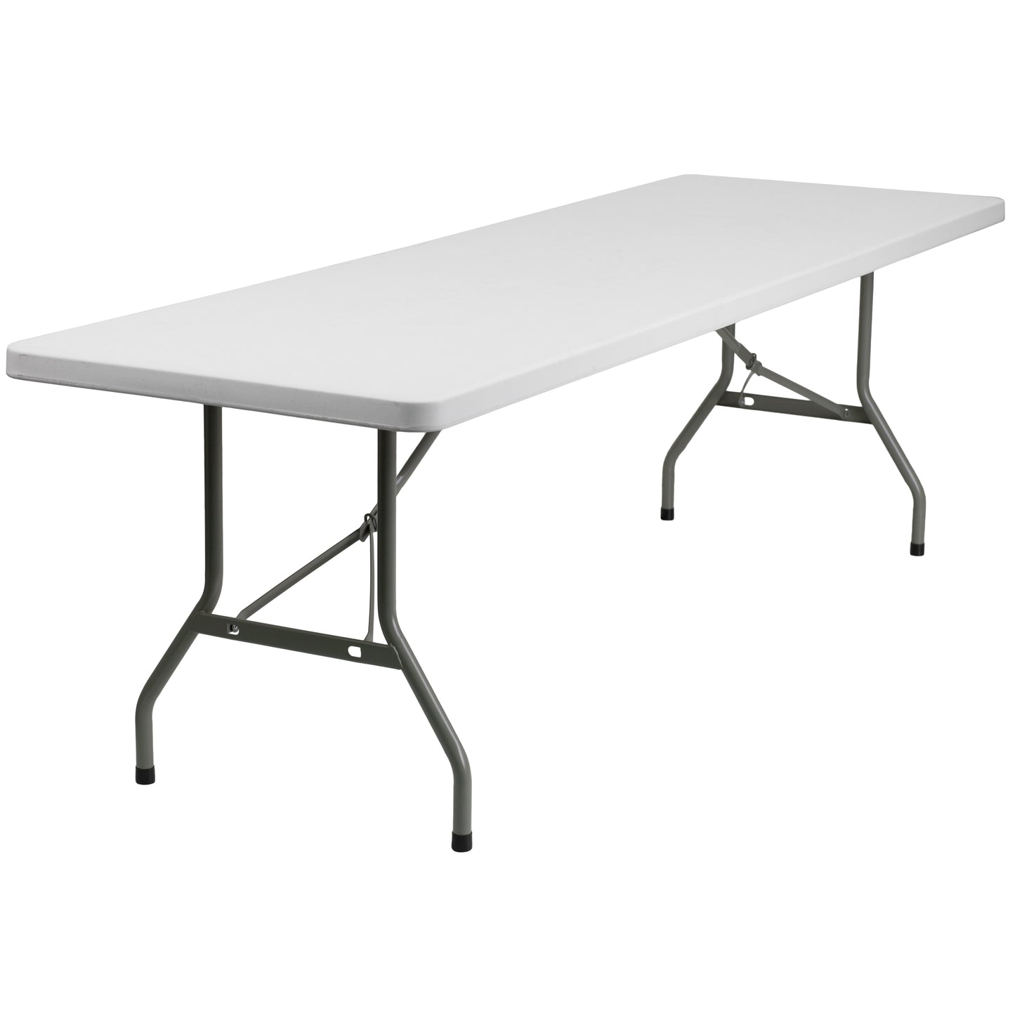 Elon 8-Foot Granite White Plastic Folding Table Granite White
