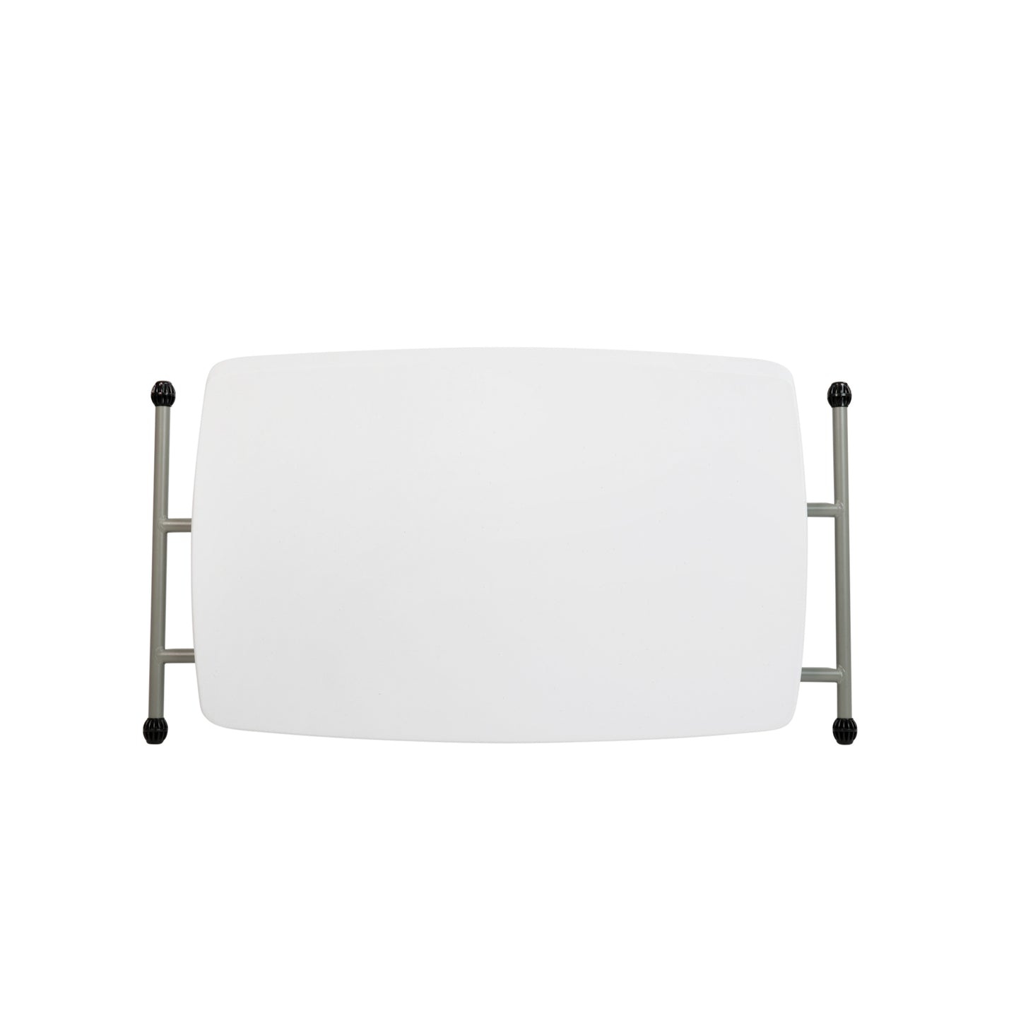 Elon 30 Inch Granite White Indoor/Outdoor Plastic Folding Table, Adjustable Height Commercial Grade Side Table, Laptop Table, TV Tray Granite White