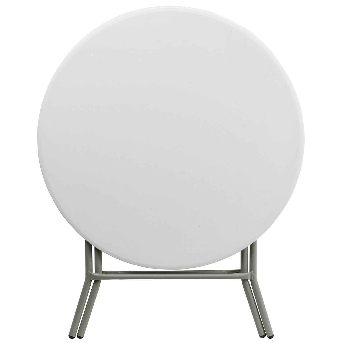 Elon 2.63-Foot Round Granite White Plastic Folding Table Granite White