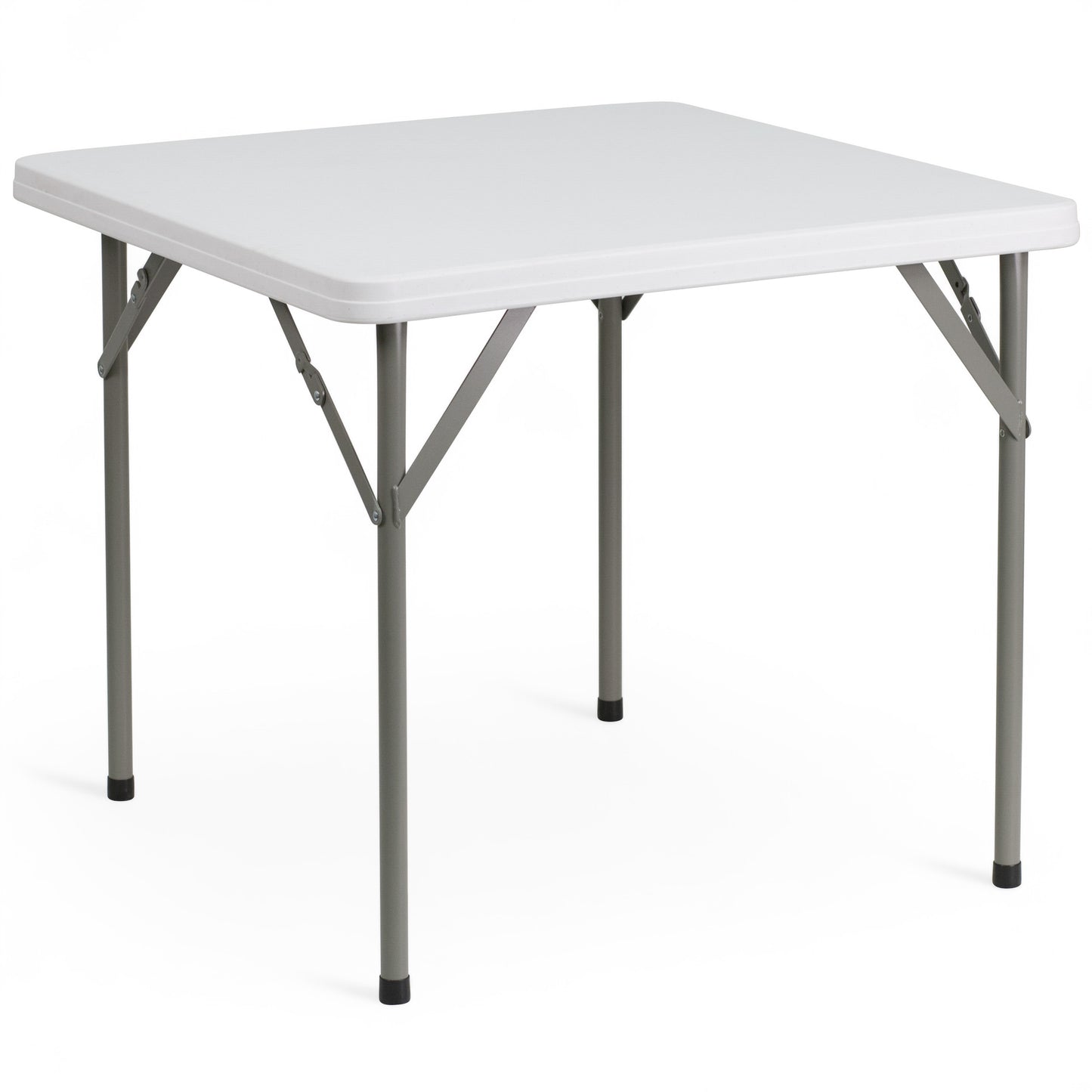 Elon 34.25" Square Granite White Plastic Folding Table Granite White