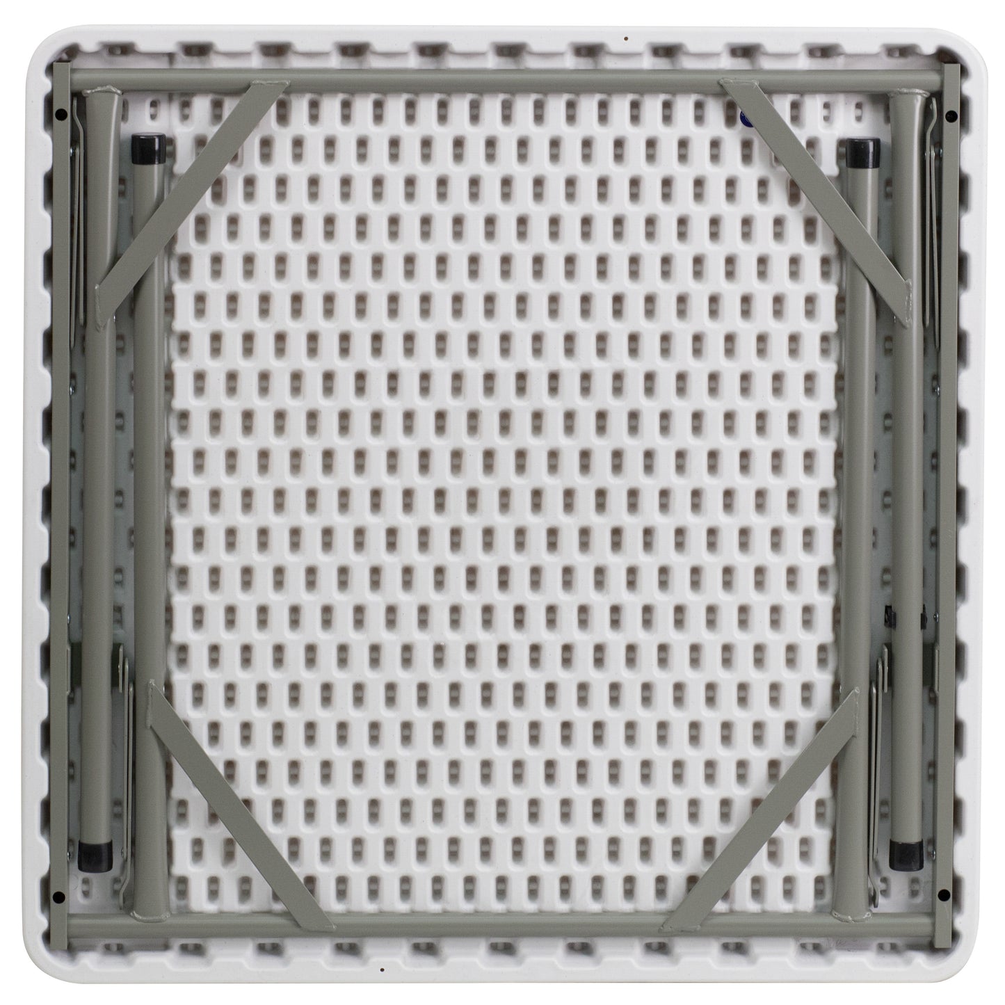 Elon 34.25" Square Granite White Plastic Folding Table Granite White