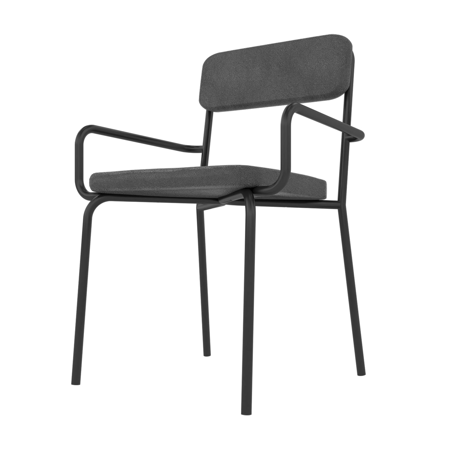 Manhattan Comfort Whythe PU Leather Dining Chair in Black DC-2PZ-212
