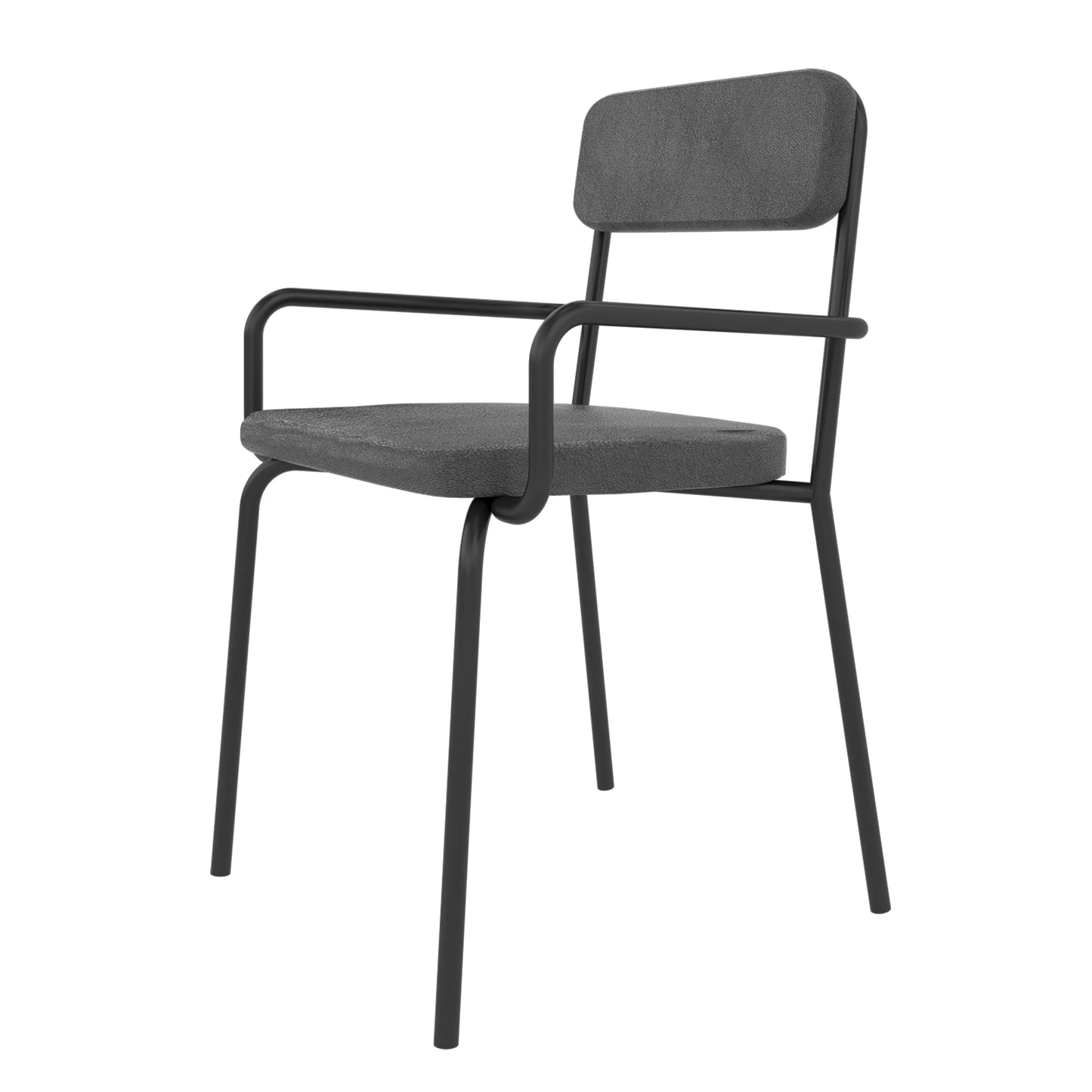 Manhattan Comfort Whythe PU Leather Dining Chair in Black DC-2PZ-212