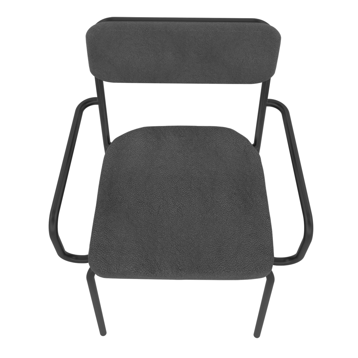 Manhattan Comfort Whythe PU Leather Dining Chair in Black DC-2PZ-212