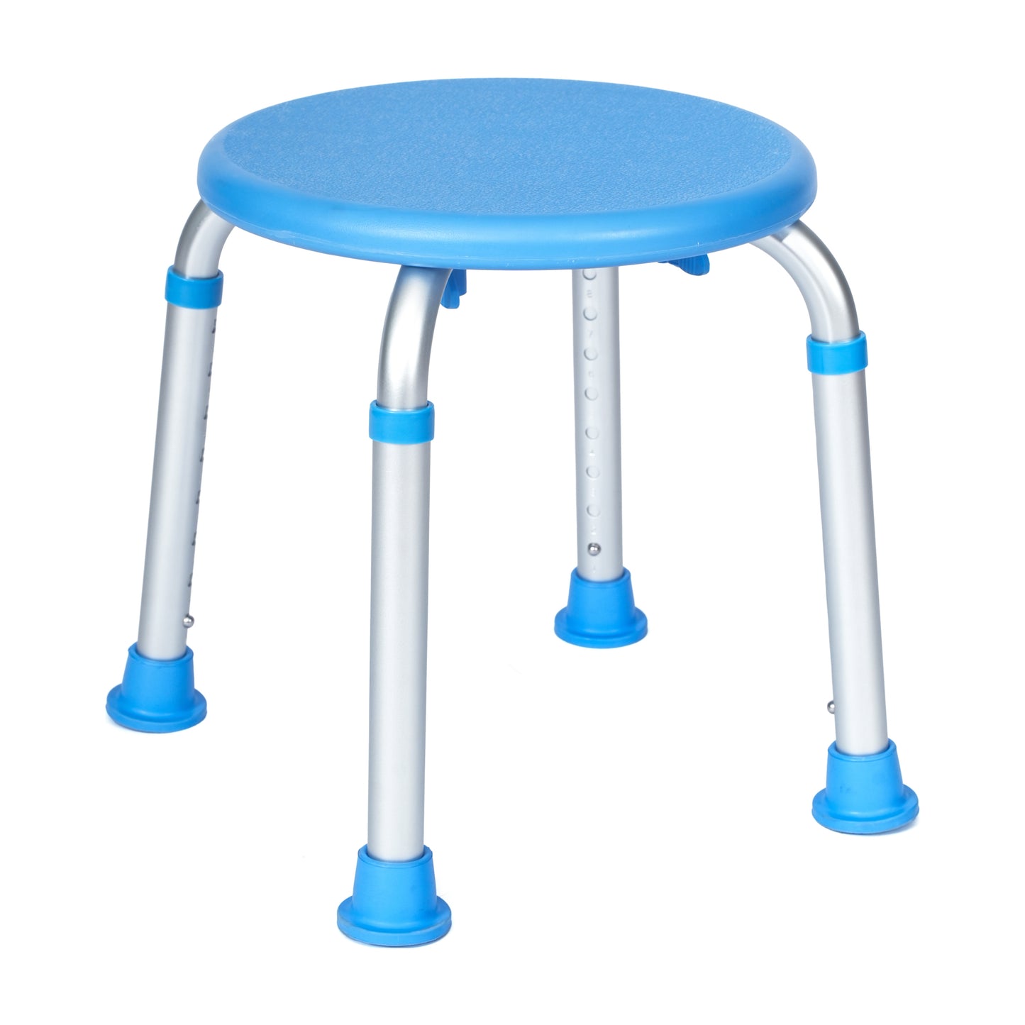 HERCULES Adjustable Bath & Shower Stool with Height-Adjust Frame, 300 lbs. Static Weight Capacity, and Tool-Free Assembly in Blue Blue