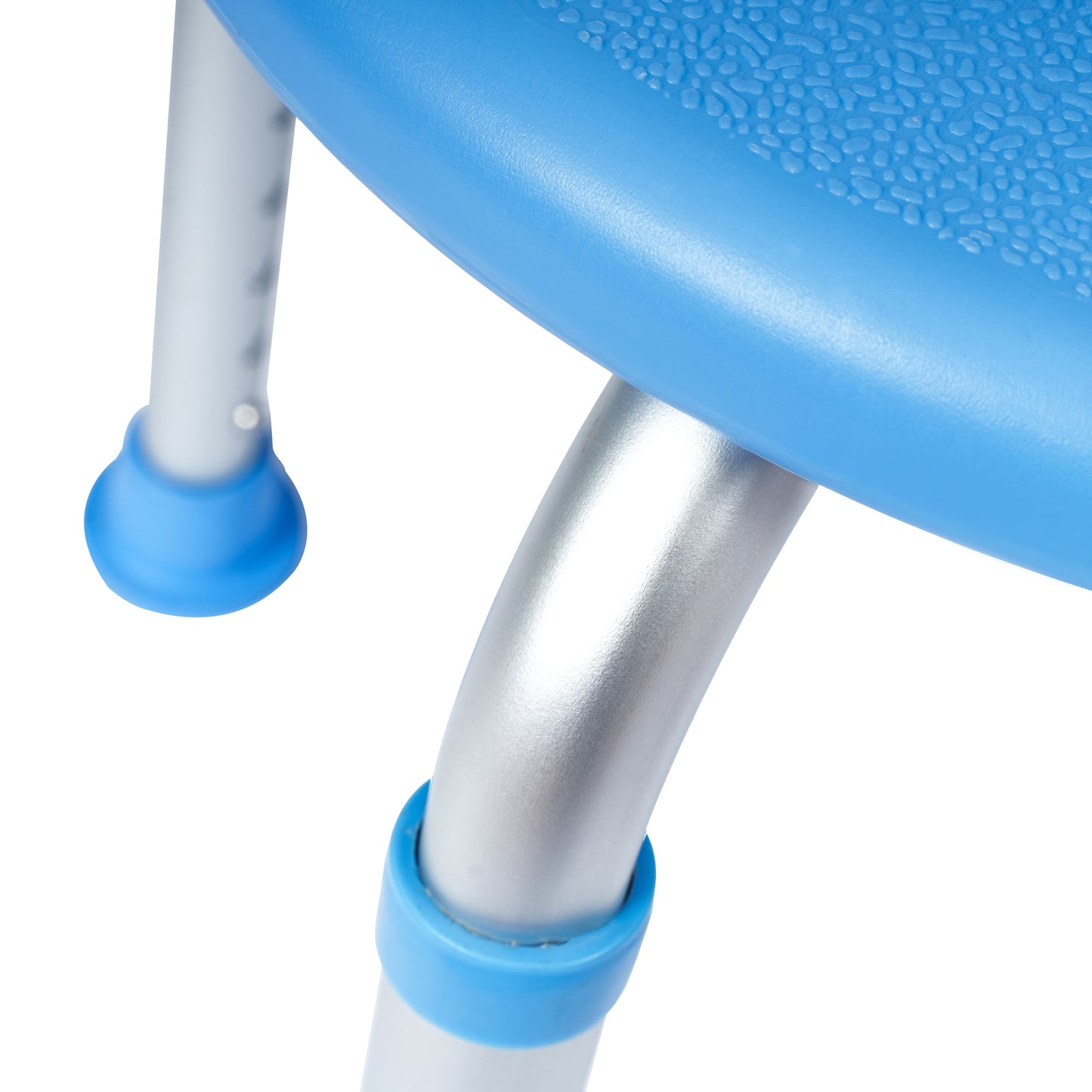 HERCULES Adjustable Bath & Shower Stool with Height-Adjust Frame, 300 lbs. Static Weight Capacity, and Tool-Free Assembly in Blue Blue