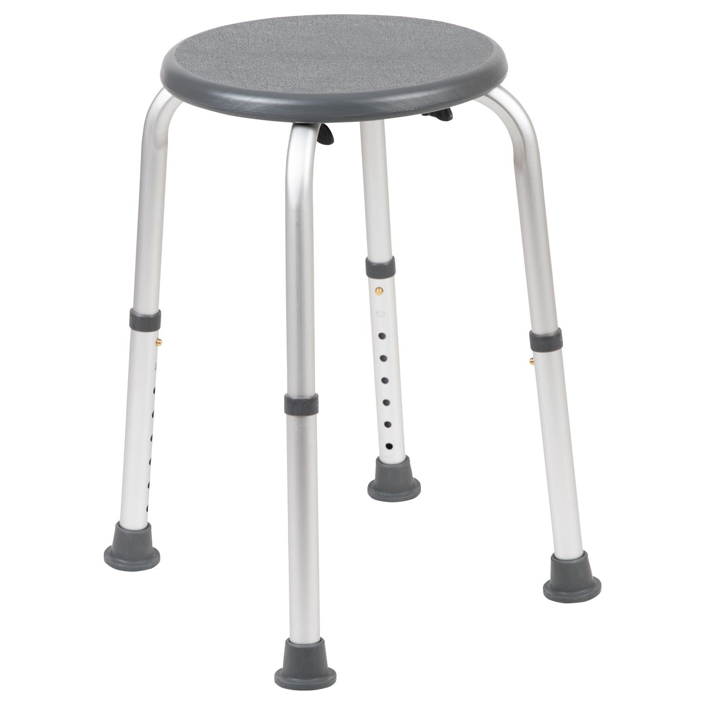 HERCULES Series Tool-Free and Quick Assembly, 300 Lb. Capacity, Adjustable Gray Bath & Shower Stool Gray