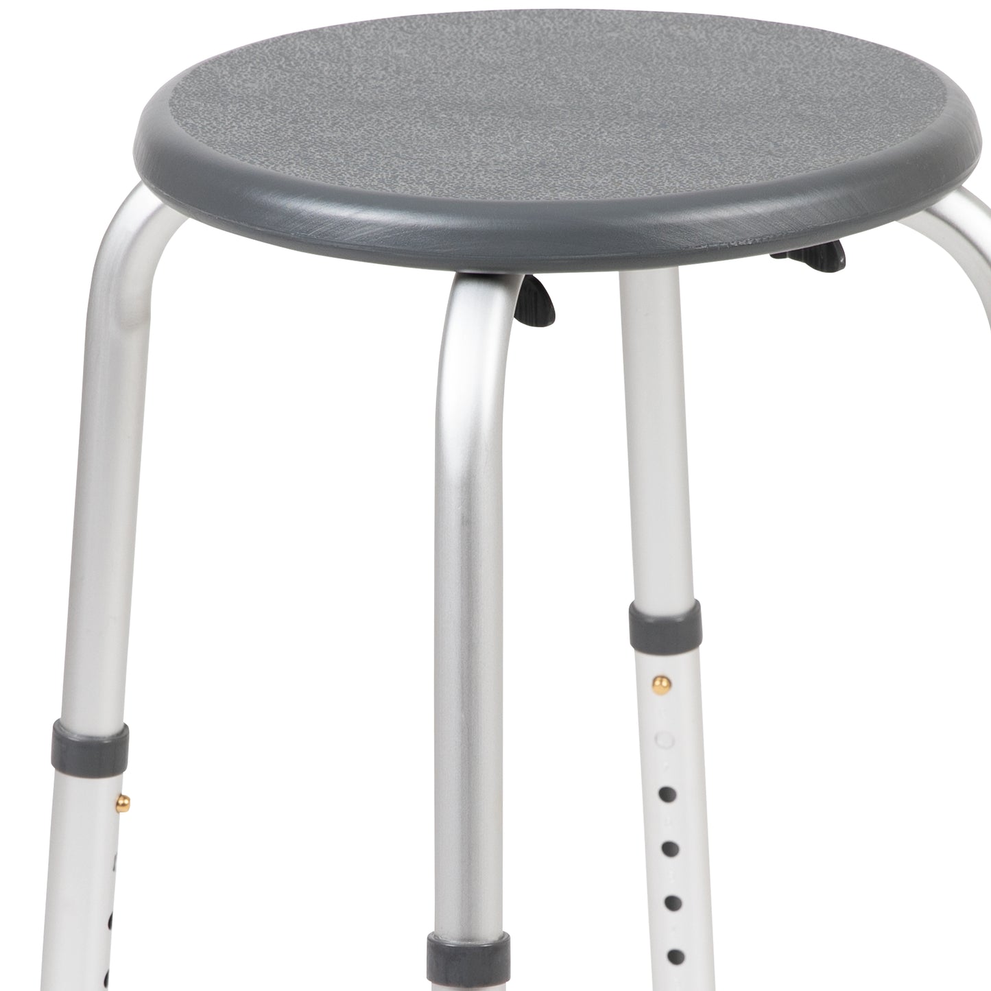 HERCULES Series Tool-Free and Quick Assembly, 300 Lb. Capacity, Adjustable Gray Bath & Shower Stool Gray