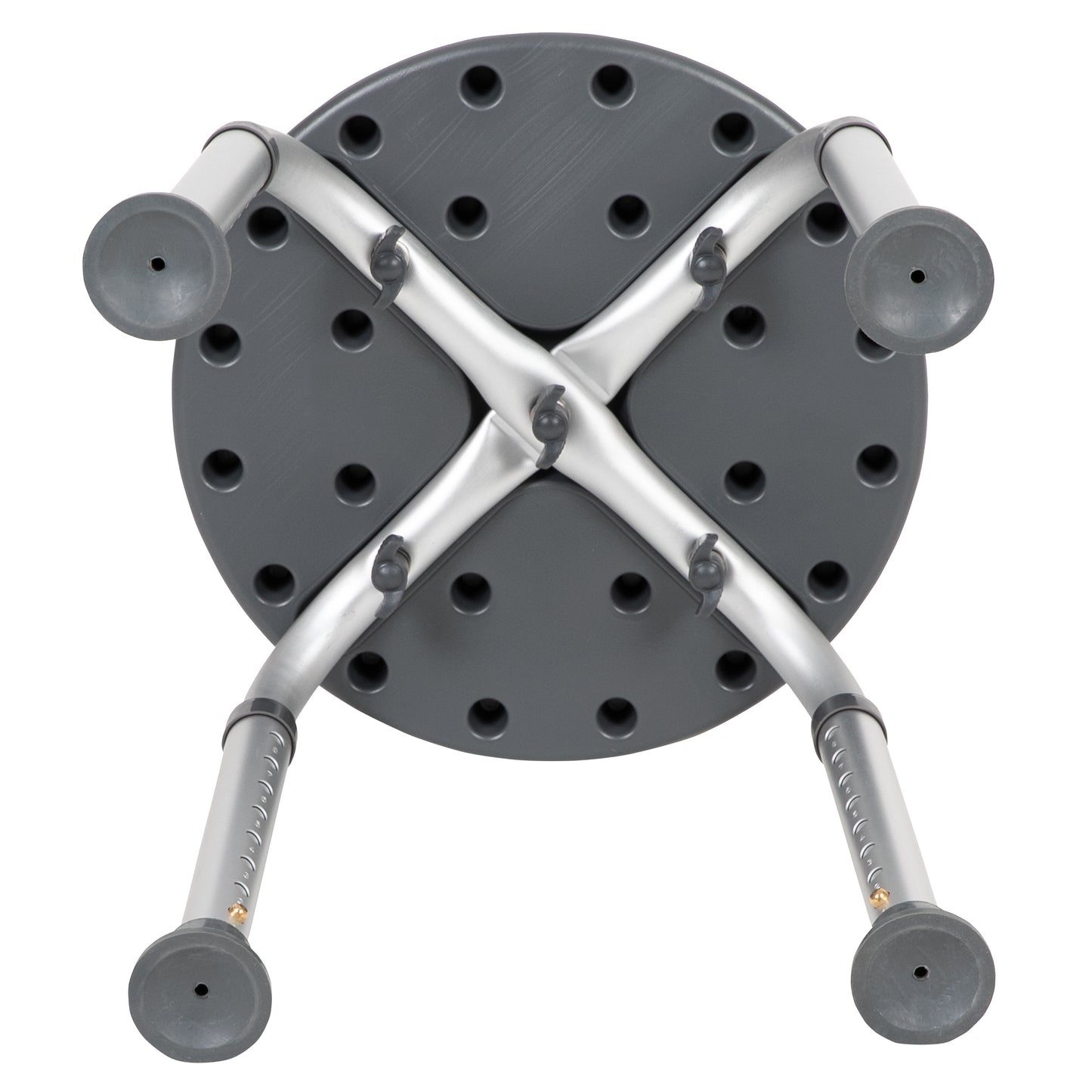 HERCULES Series Tool-Free and Quick Assembly, 300 Lb. Capacity, Adjustable Gray Bath & Shower Stool Gray
