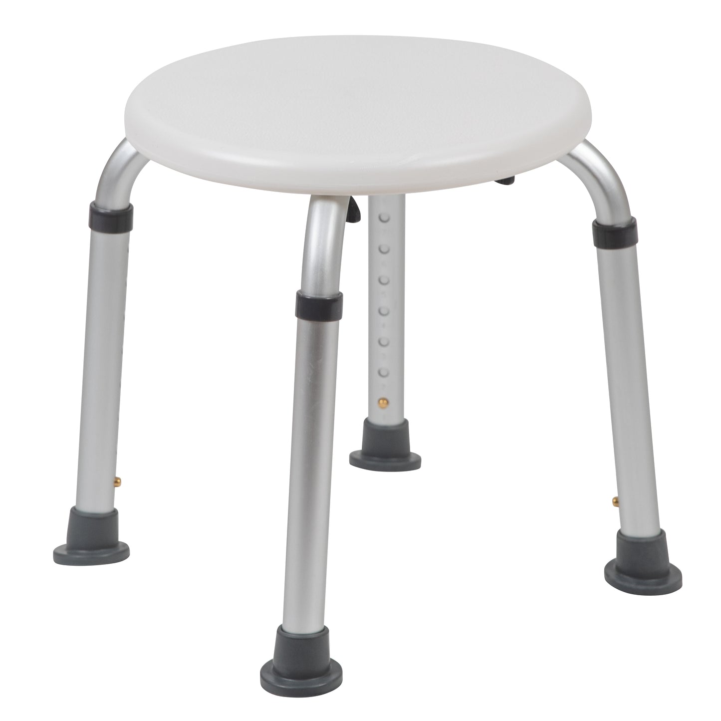 HERCULES Series Tool-Free and Quick Assembly, 300 Lb. Capacity, Adjustable White Bath & Shower Stool White