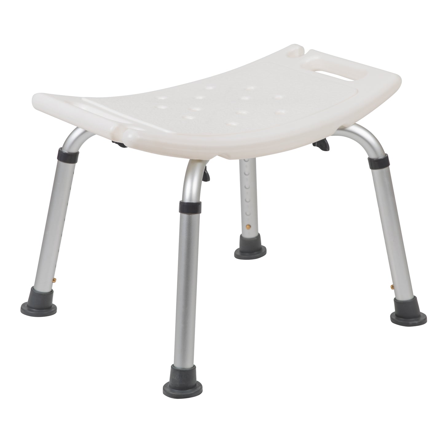 HERCULES Series Tool-Free and Quick Assembly, 300 Lb. Capacity, Adjustable White Bath & Shower Chair with Non-slip Feet White