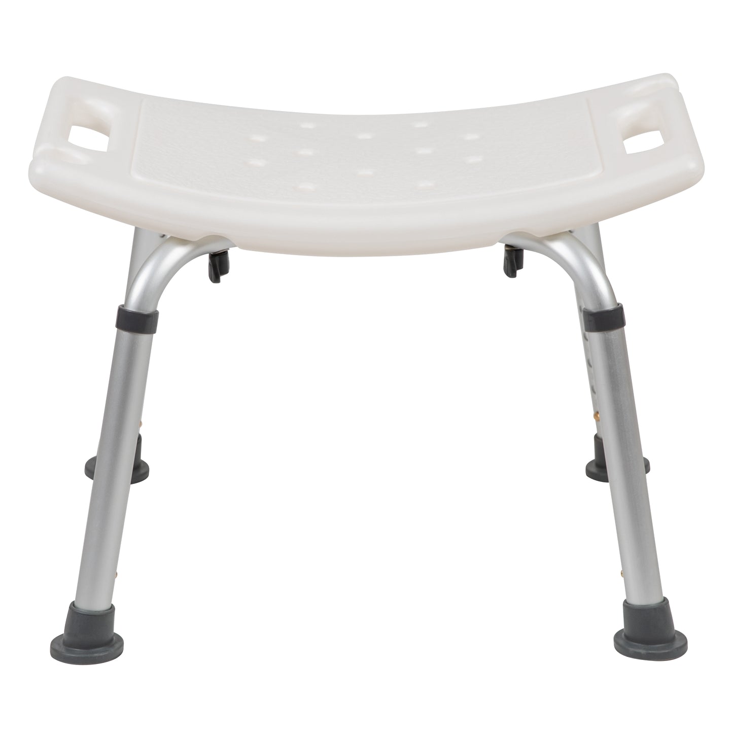 HERCULES Series Tool-Free and Quick Assembly, 300 Lb. Capacity, Adjustable White Bath & Shower Chair with Non-slip Feet White