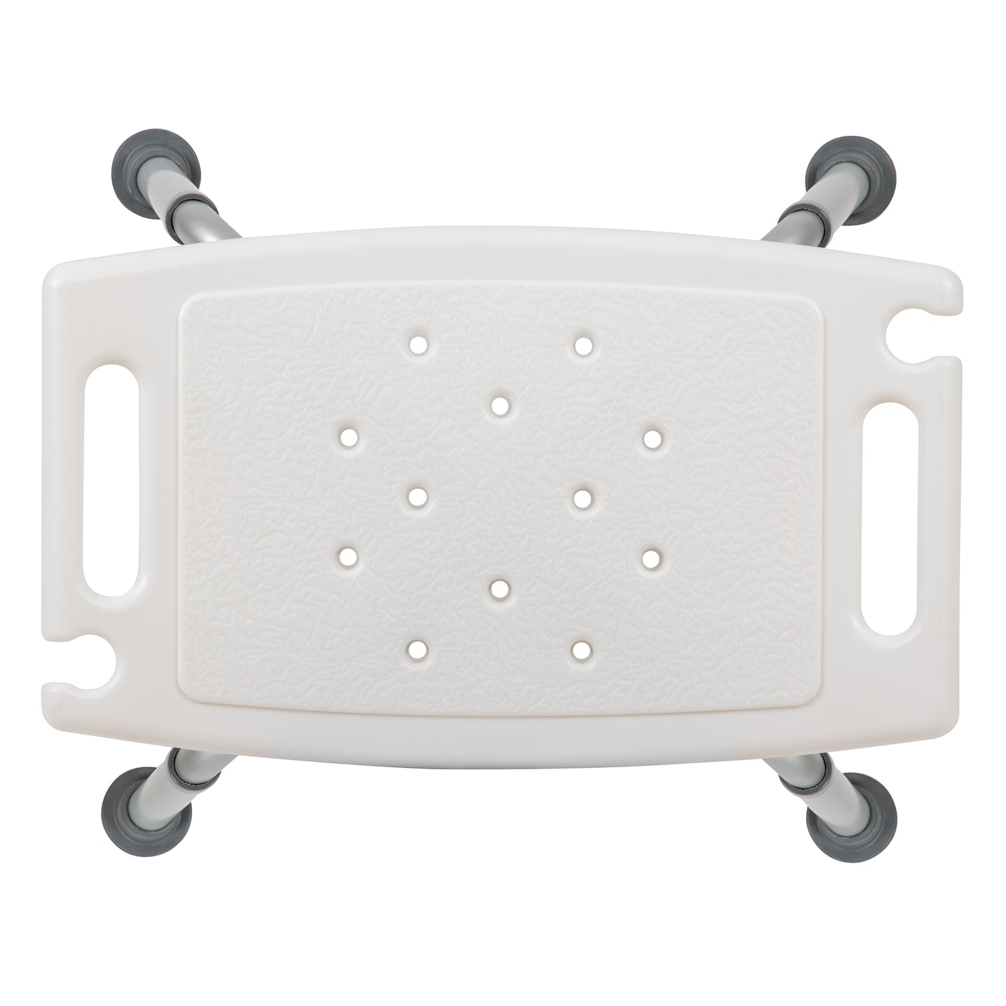 HERCULES Series Tool-Free and Quick Assembly, 300 Lb. Capacity, Adjustable White Bath & Shower Chair with Non-slip Feet White