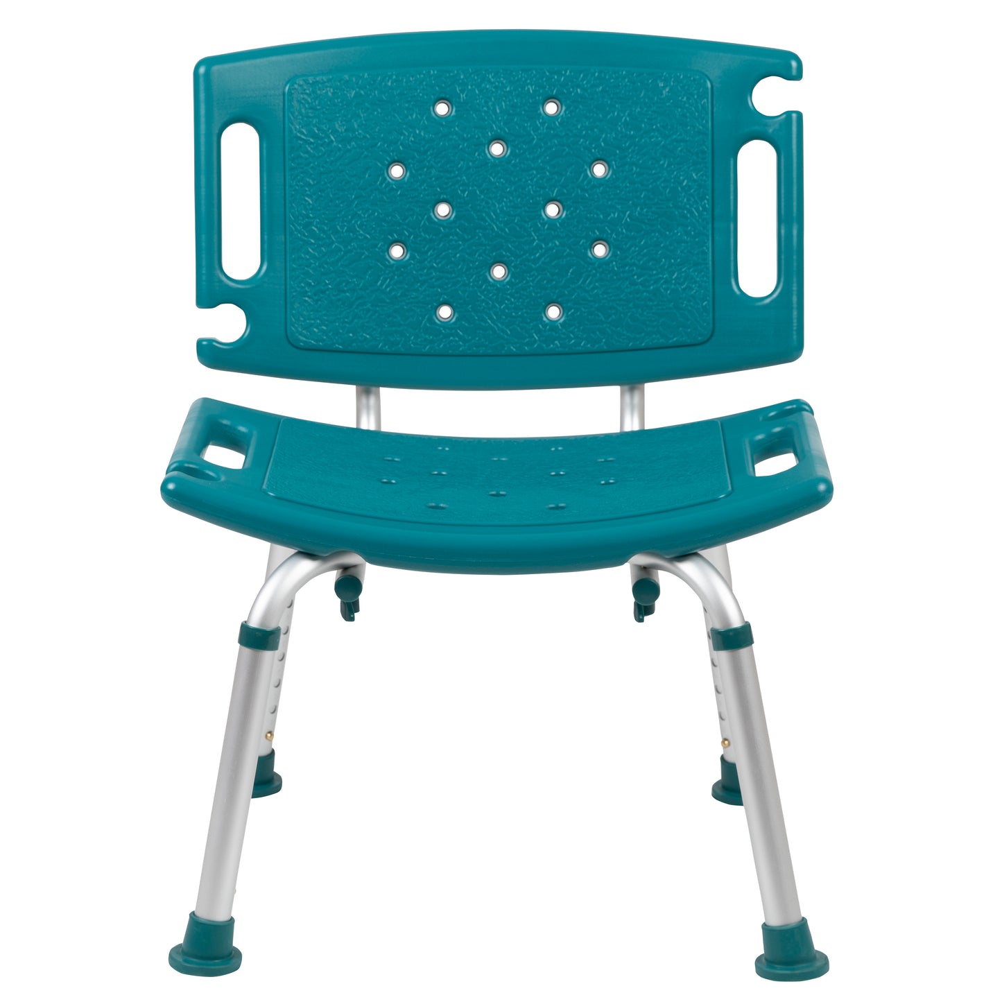 HERCULES Series Tool-Free and Quick Assembly, 300 Lb. Capacity, Adjustable Teal Bath & Shower Chair with Extra Large Back Teal