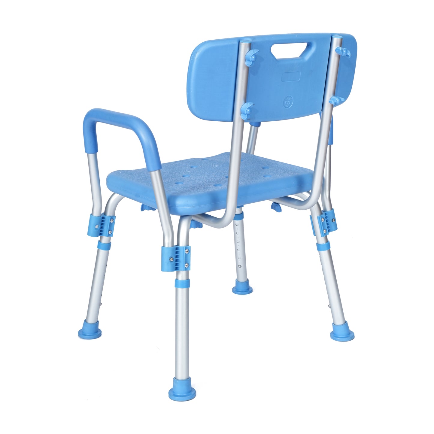 HERCULES Adjustable Bath & Shower Chair with Height-Adjust Frame, Depth-Adjust Back, and 300 lbs. Static Weight Capacity in Blue Blue