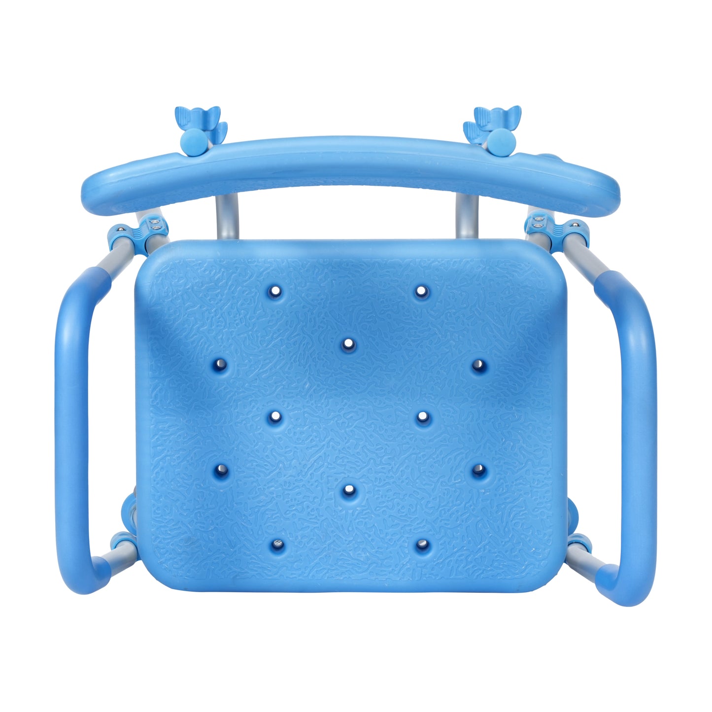 HERCULES Adjustable Bath & Shower Chair with Height-Adjust Frame, Depth-Adjust Back, and 300 lbs. Static Weight Capacity in Blue Blue