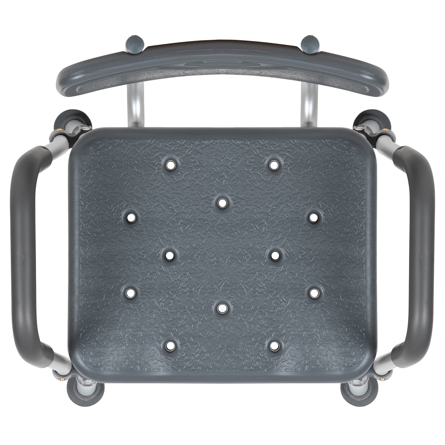 HERCULES Series 300 Lb. Capacity Adjustable Gray Bath & Shower Chair with Quick Release Back & Arms Gray
