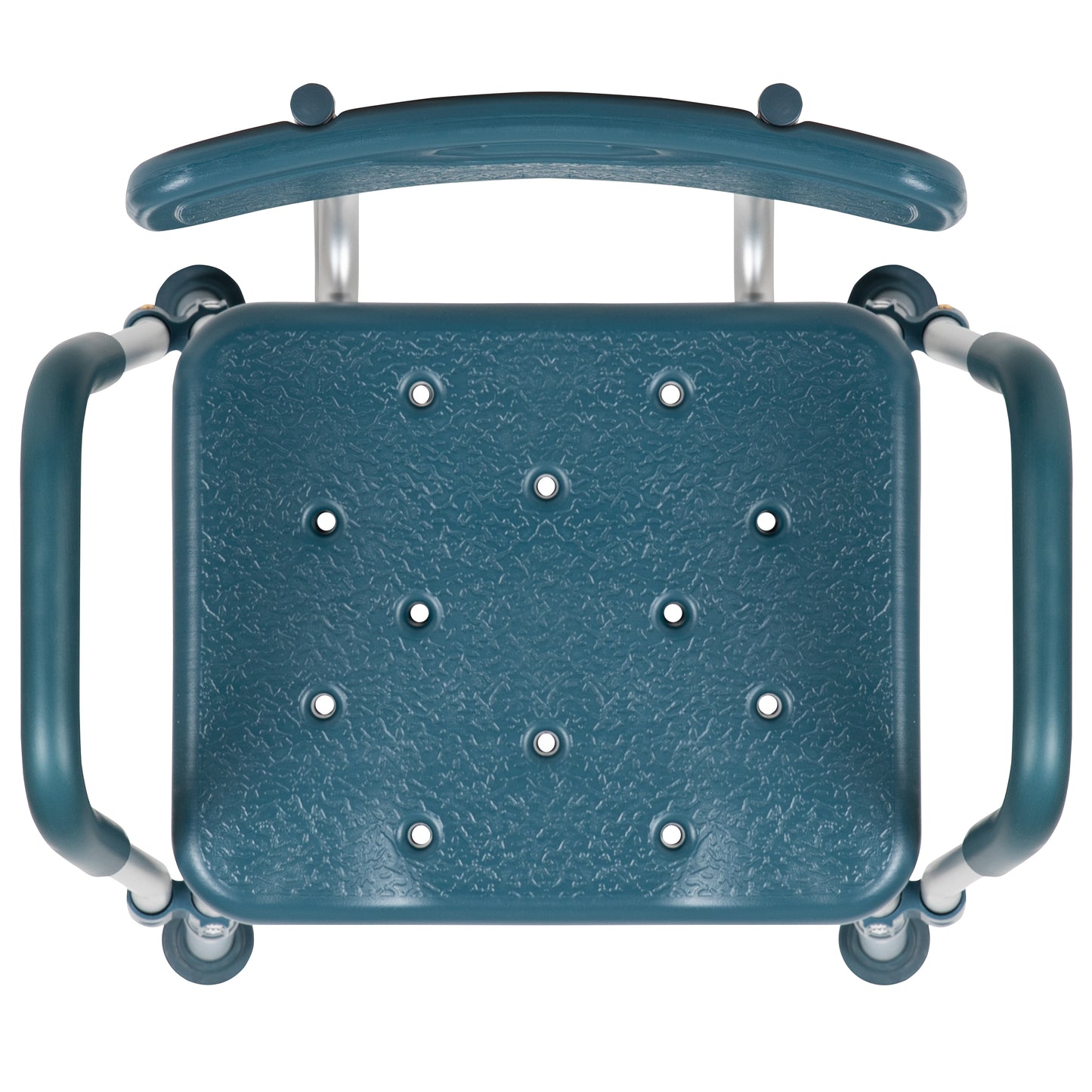 HERCULES Series 300 Lb. Capacity Adjustable Navy Bath & Shower Chair with Quick Release Back & Arms Navy