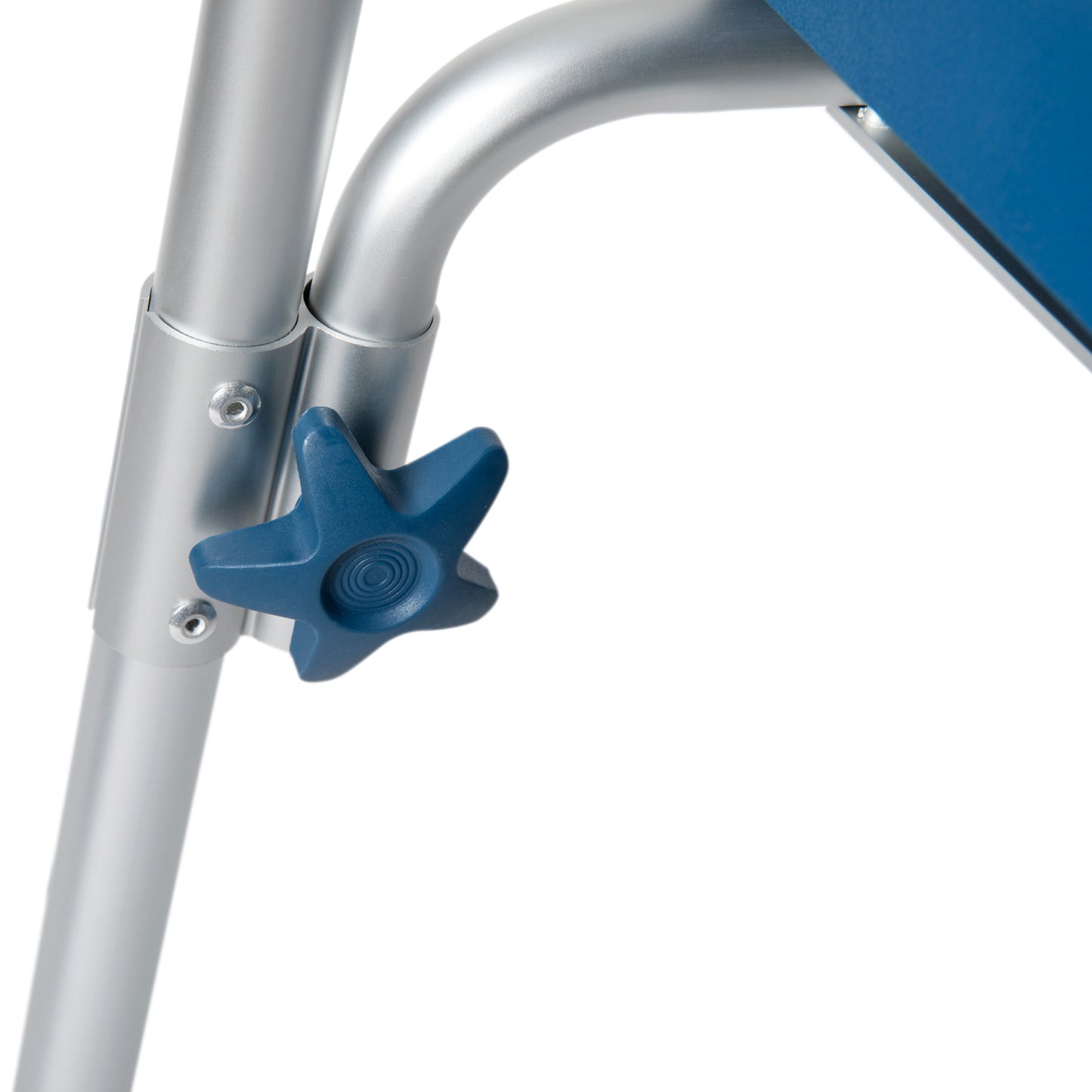 Hercules Blue Shower Commode Chair with Safety Rail, Height Adjustable Frame, Padded Seat & Armrests, Commode Pail with Lid, Fits Most Toilets Blue