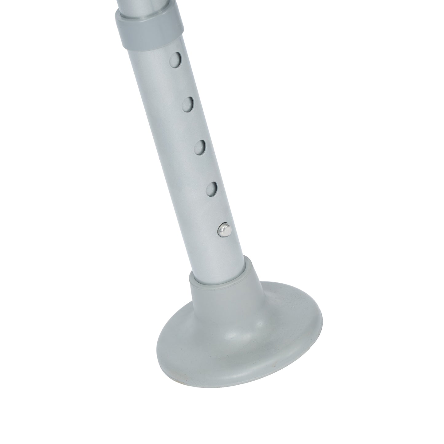 HERCULES Adjustable Toilet Safety Rail with Silver Steel Frame, Gray Padded Handles and Suction Cup Feet for Stability Silver/Gray