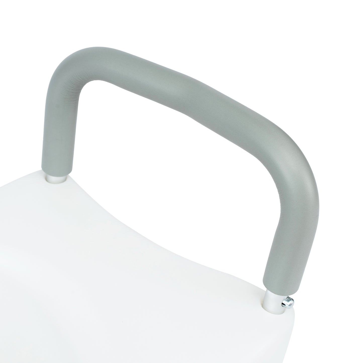 HERCULES White Elevated Toilet Seat with Height Adjustable Padded Arms and Locking Safety Mechanism White
