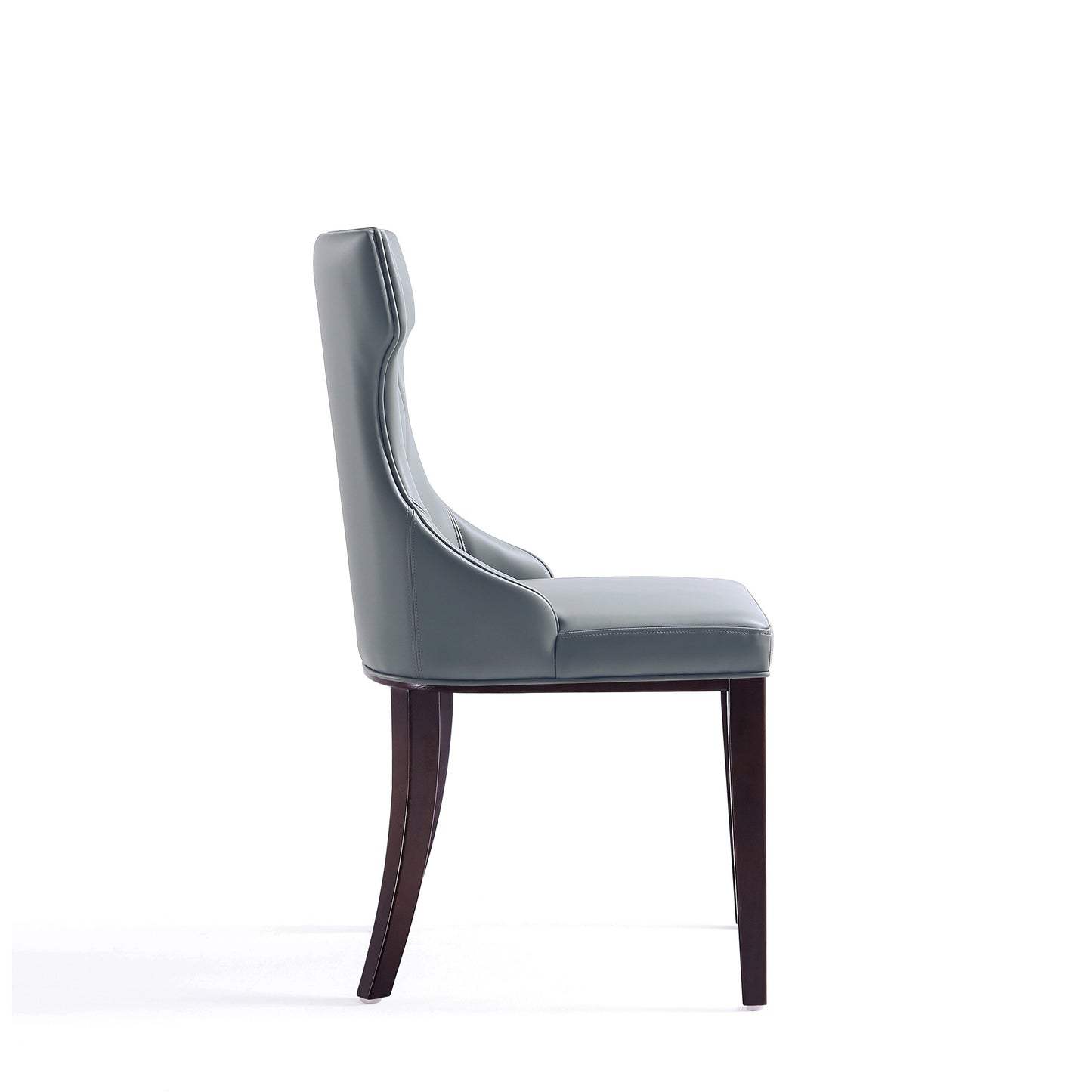 Manhattan Comfort Reine Faux Leather Dining Chair in Pebble Grey (Set of 2) DC007-PE