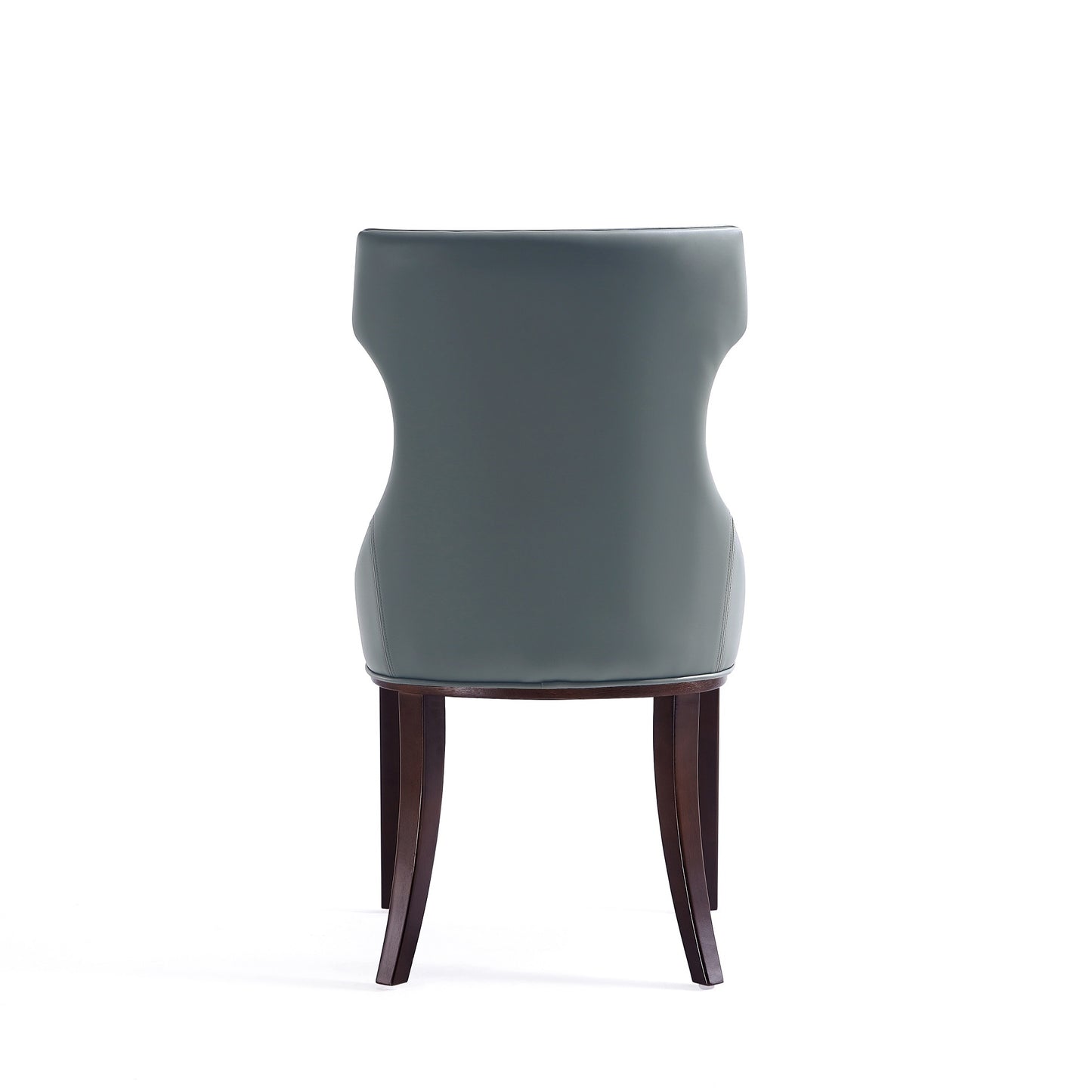 Manhattan Comfort Reine Faux Leather Dining Chair in Pebble Grey (Set of 2) DC007-PE