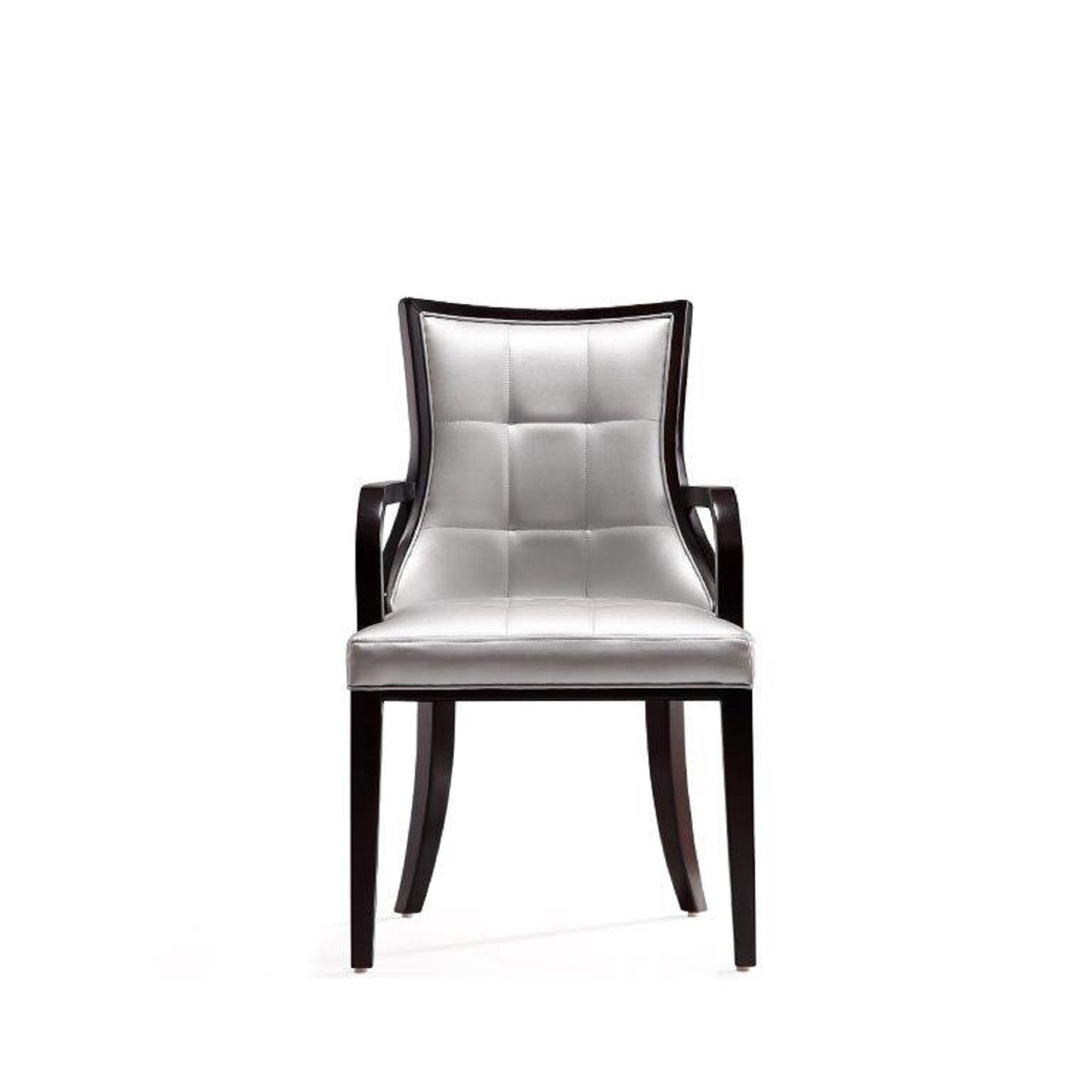 Fifth Avenue Traditional Wood Upholstered Dining Chair in Silver DC008AR-SV