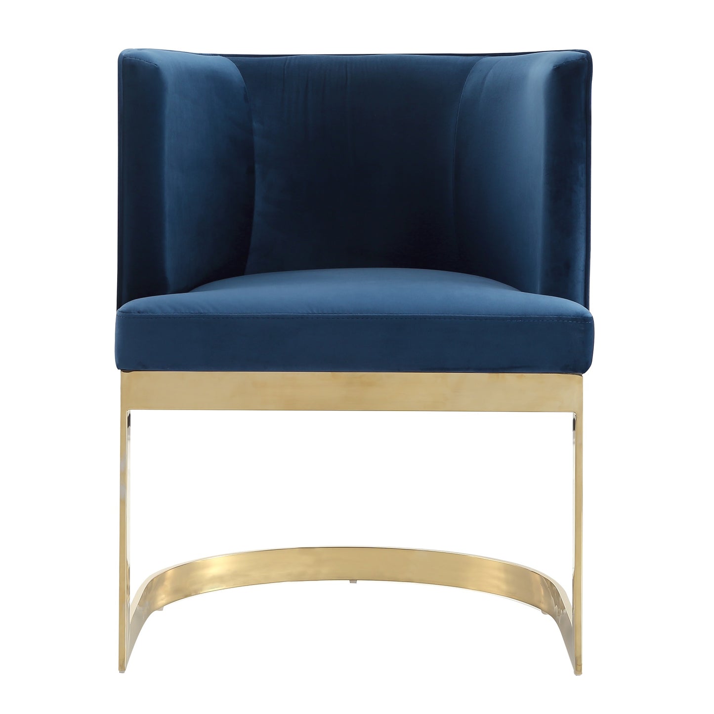Aura Modern Metal Velvet Dining Chair in Royal Blue DC026-BL
