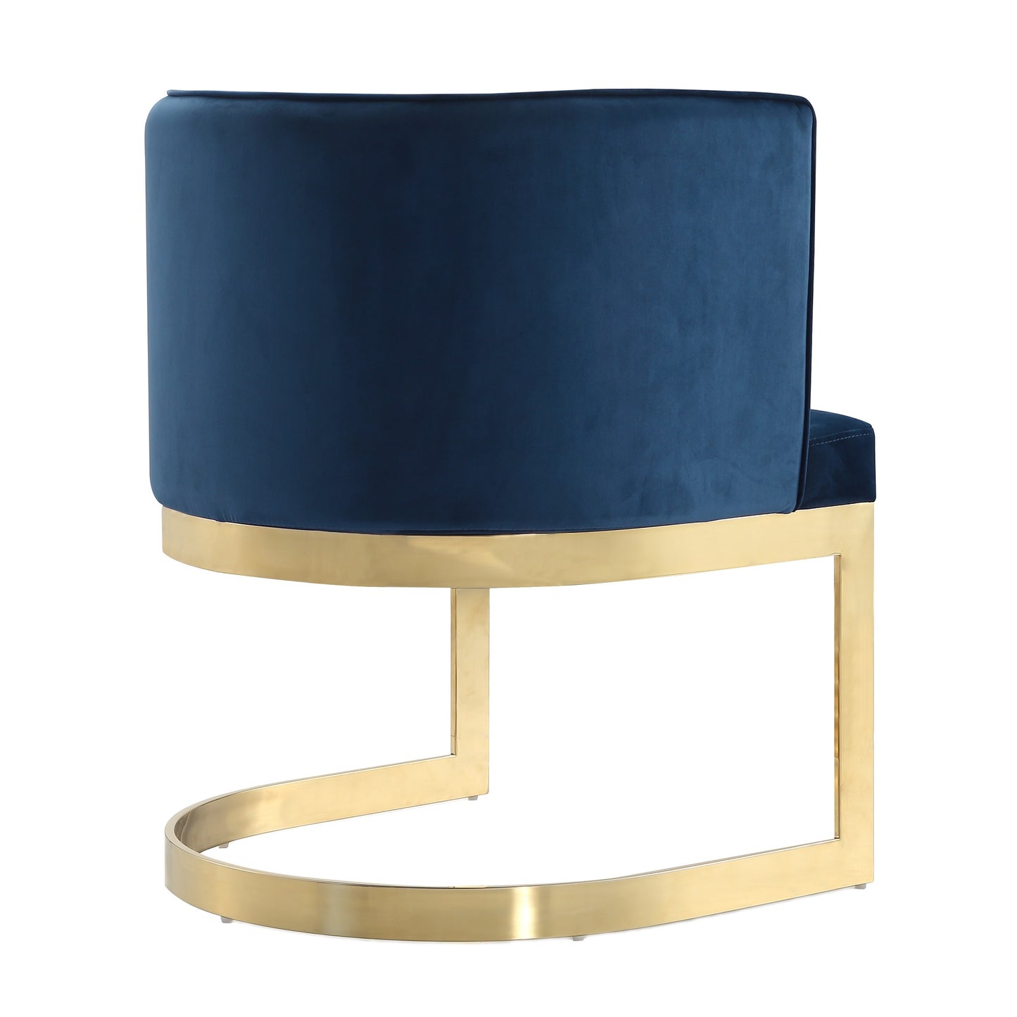 Aura Modern Metal Velvet Dining Chair in Royal Blue DC026-BL