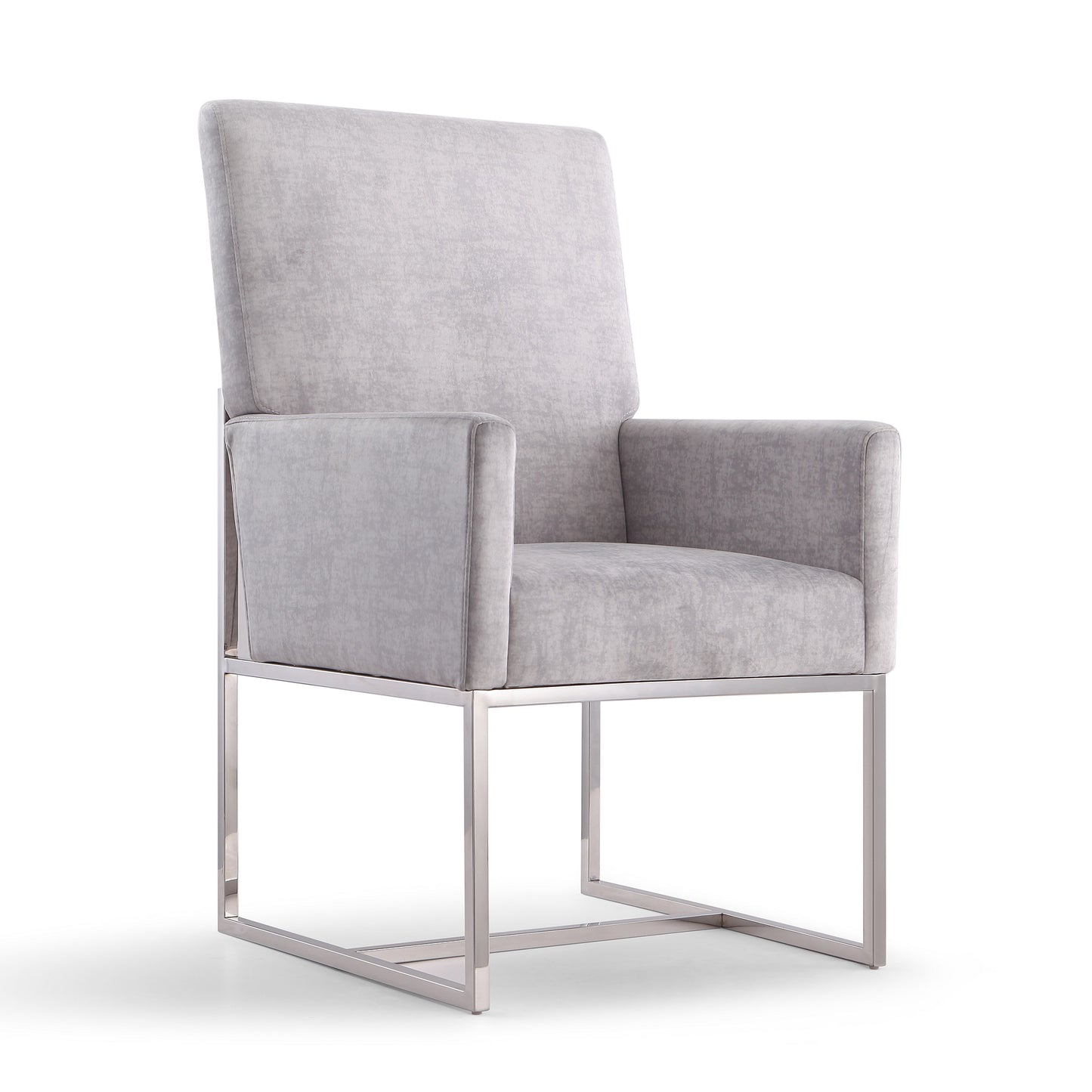 Manhattan Comfort Element Grey Velvet Dining Armchair DC029-GY