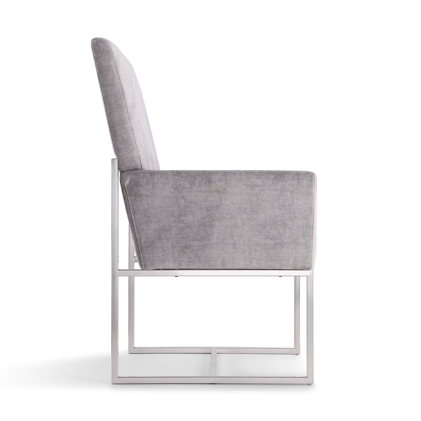 Manhattan Comfort Element Grey Velvet Dining Armchair DC029-GY