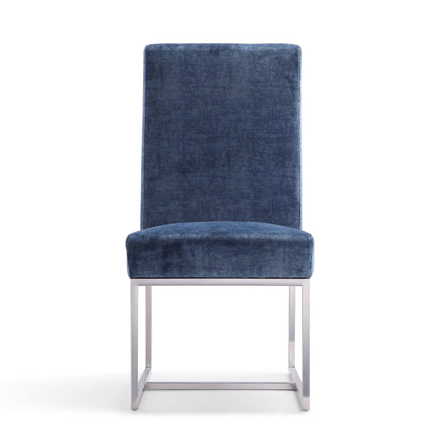 Element Modern Metal Velvet Dining Chair in Blue DC030-BL