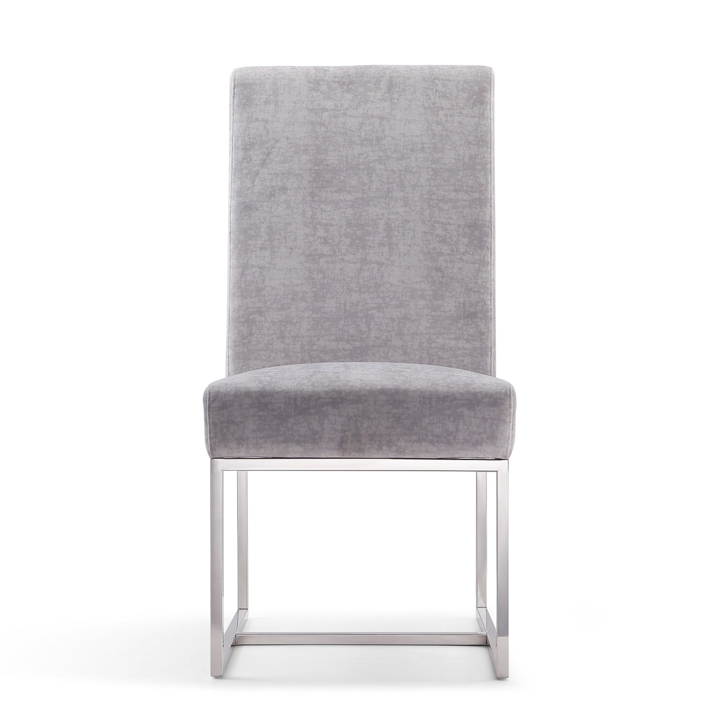 Element Modern Metal Velvet Dining Chair in Gray DC030-GY