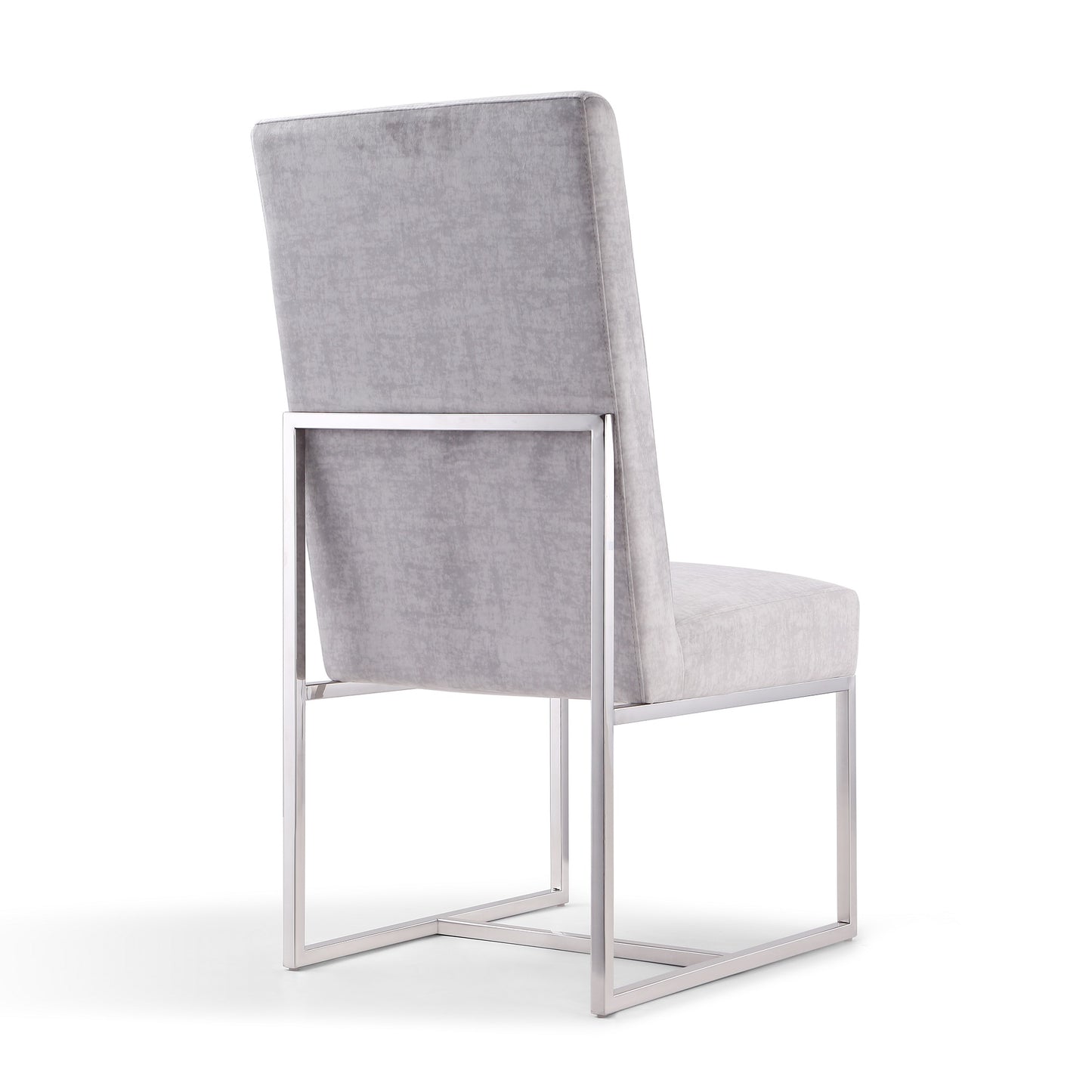 Element Modern Metal Velvet Dining Chair in Gray DC030-GY