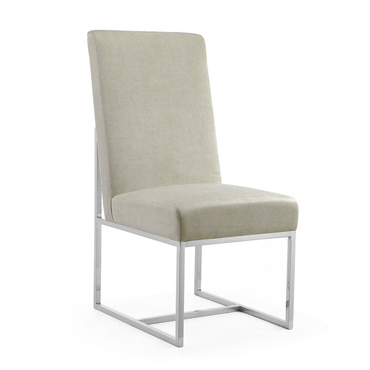 Element Modern Metal Velvet Dining Chair in Champagne DC030-OM