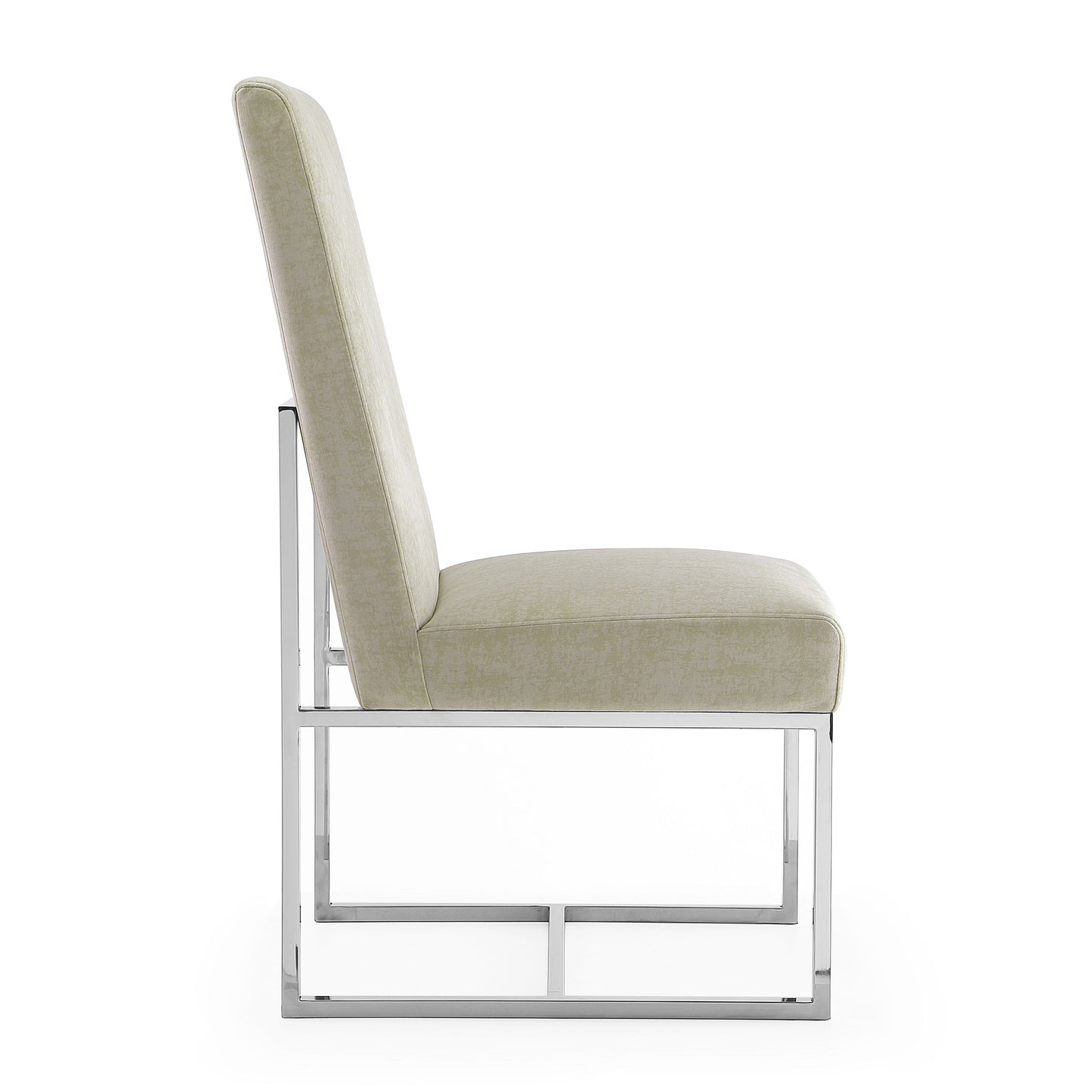 Element Modern Metal Velvet Dining Chair in Champagne DC030-OM