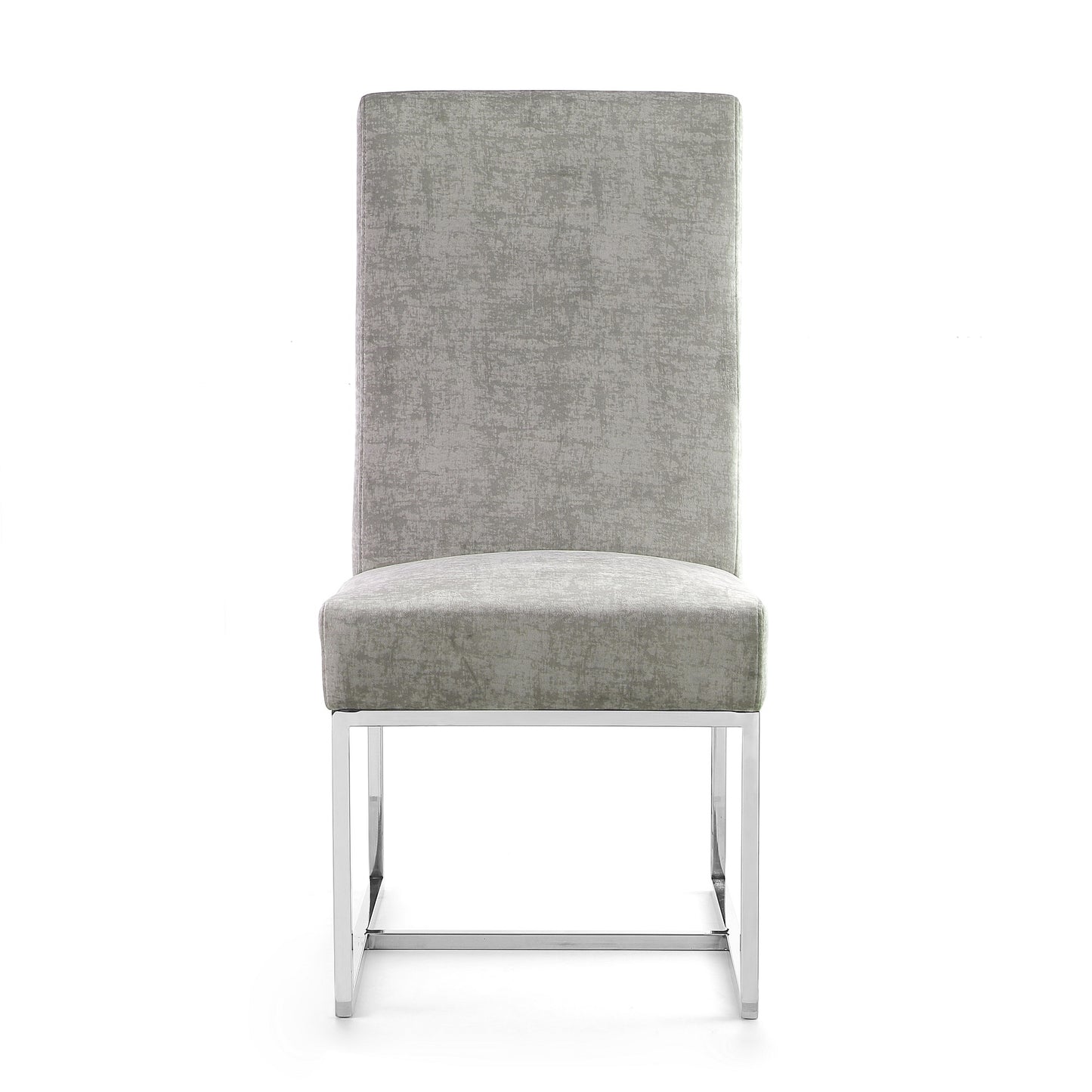 Element Modern Metal Velvet Dining Chair in Steel DC030-ST