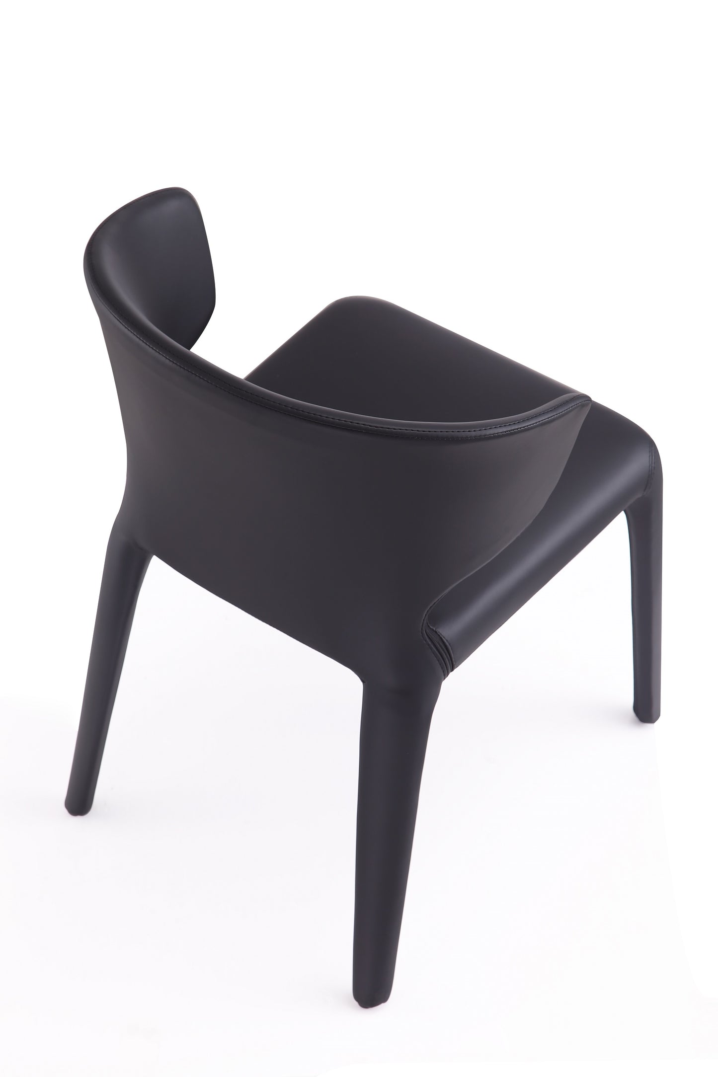 Manhattan Comfort Conrad Black Faux Leather Dining Chair (Set of 2) DC031-BK