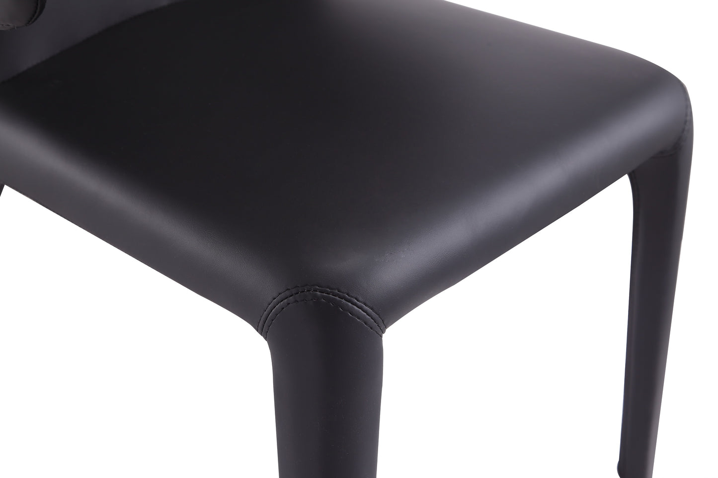 Manhattan Comfort Conrad Black Faux Leather Dining Chair (Set of 2) DC031-BK