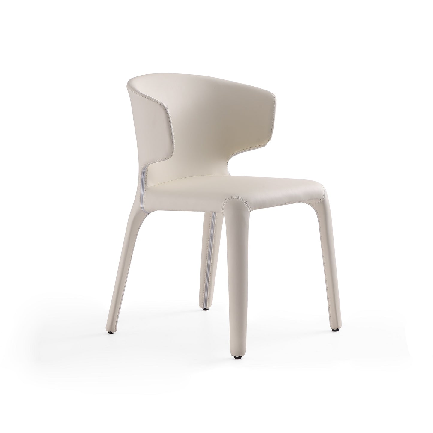Manhattan Comfort Conrad Cream Faux Leather Dining Chair (Set of 2) DC031-CR