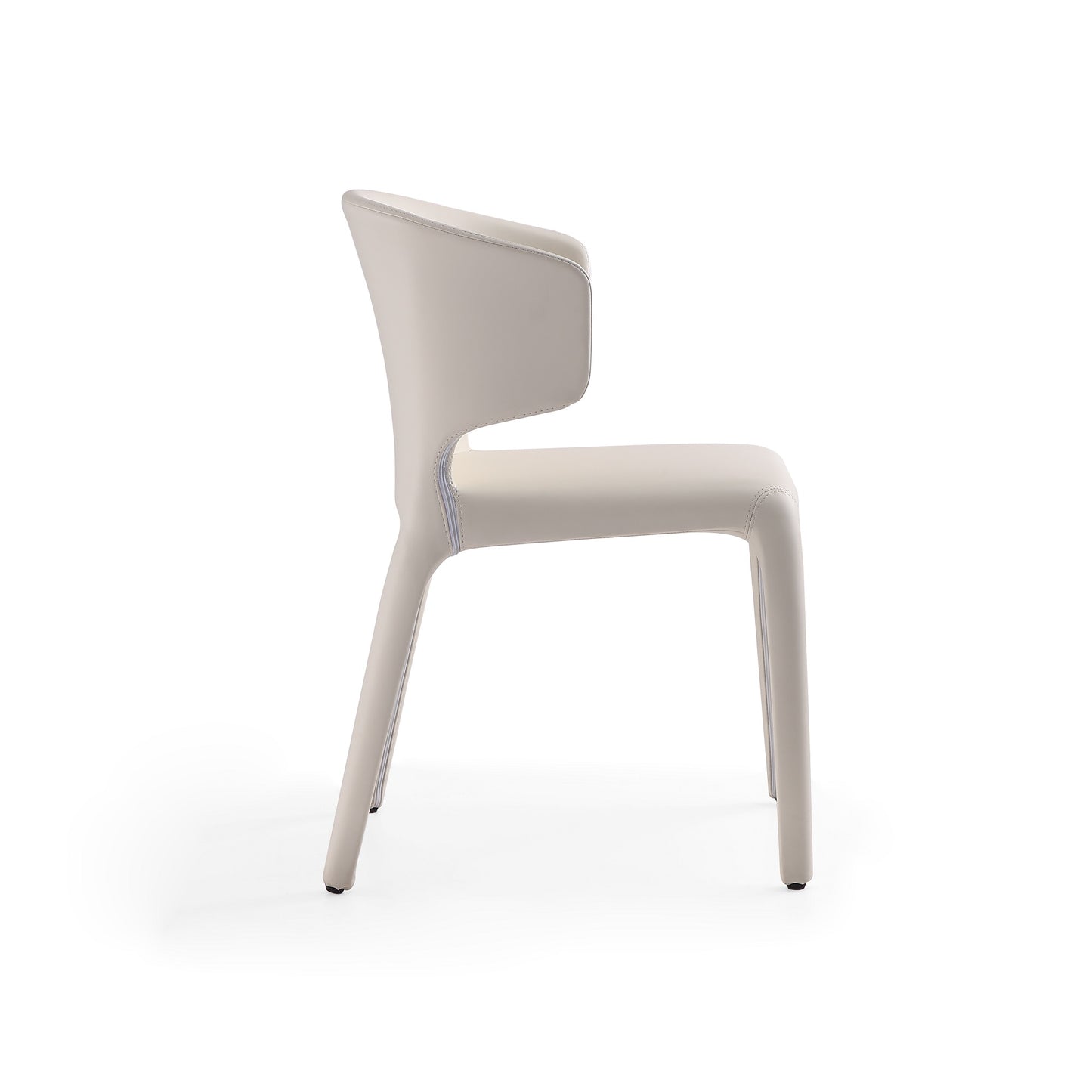 Manhattan Comfort Conrad Cream Faux Leather Dining Chair (Set of 2) DC031-CR