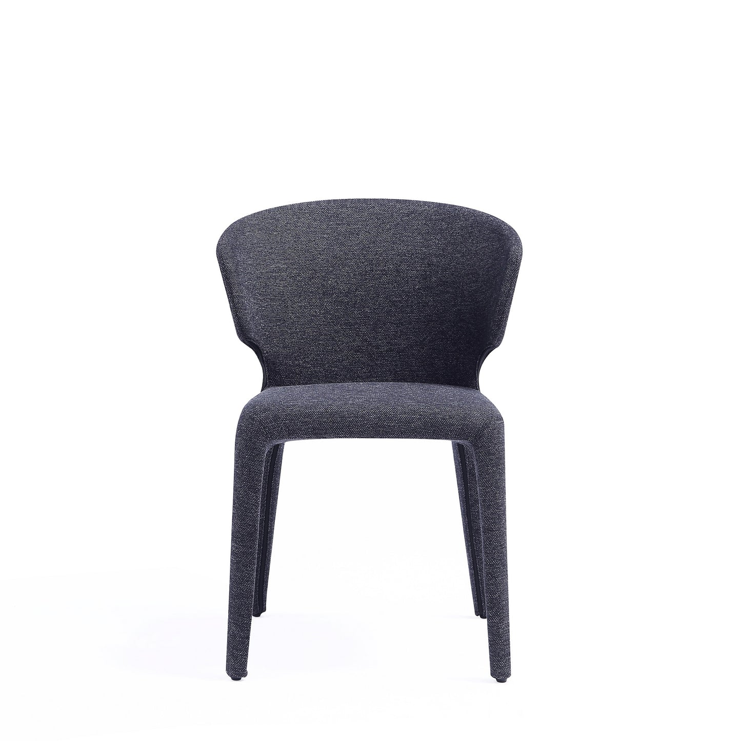 Conrad Mid-Century Modern Upholstered Dining Chair in Black - Set of 2 DC031-WBK